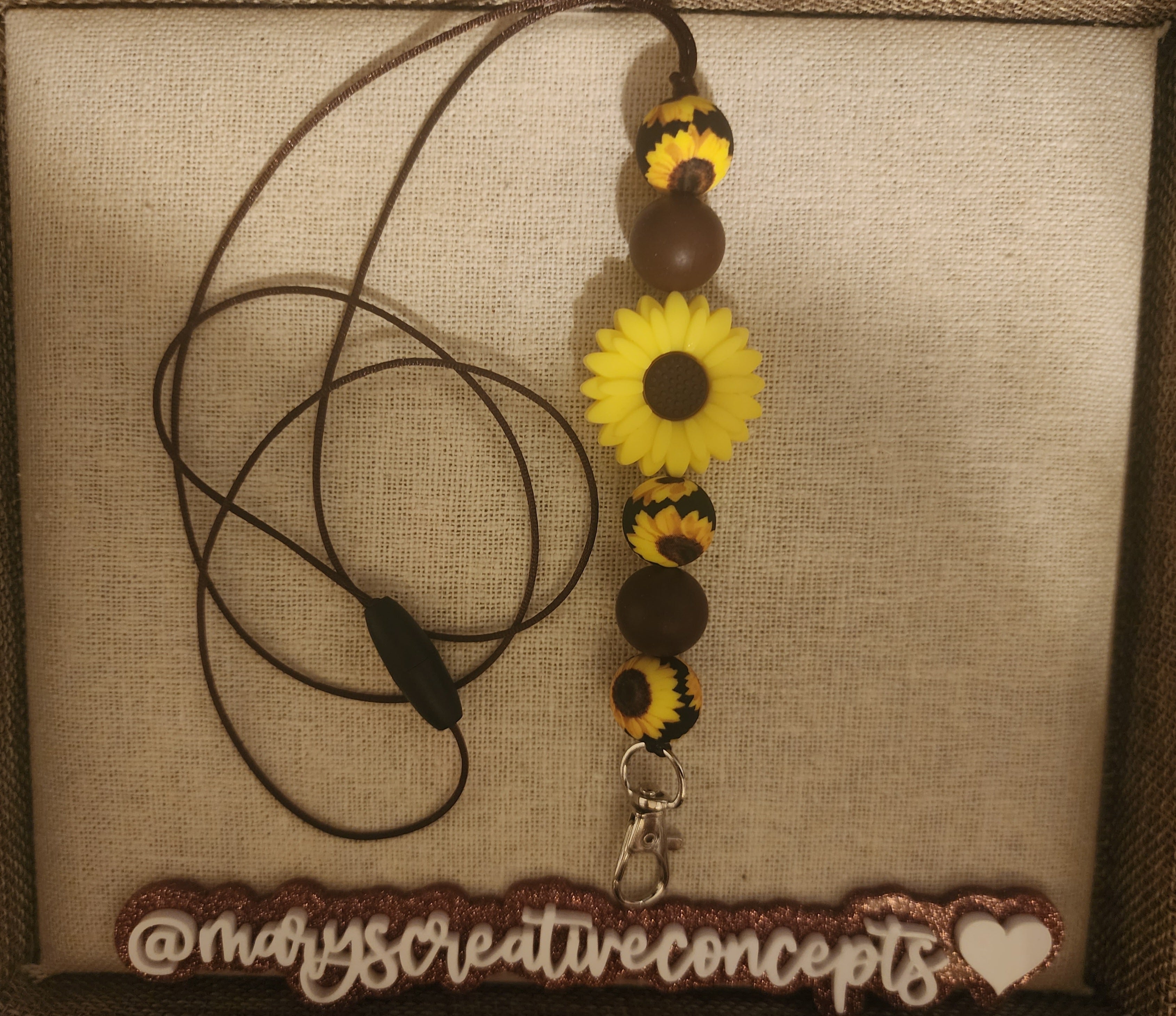 Sunflower Silicone Lanyard