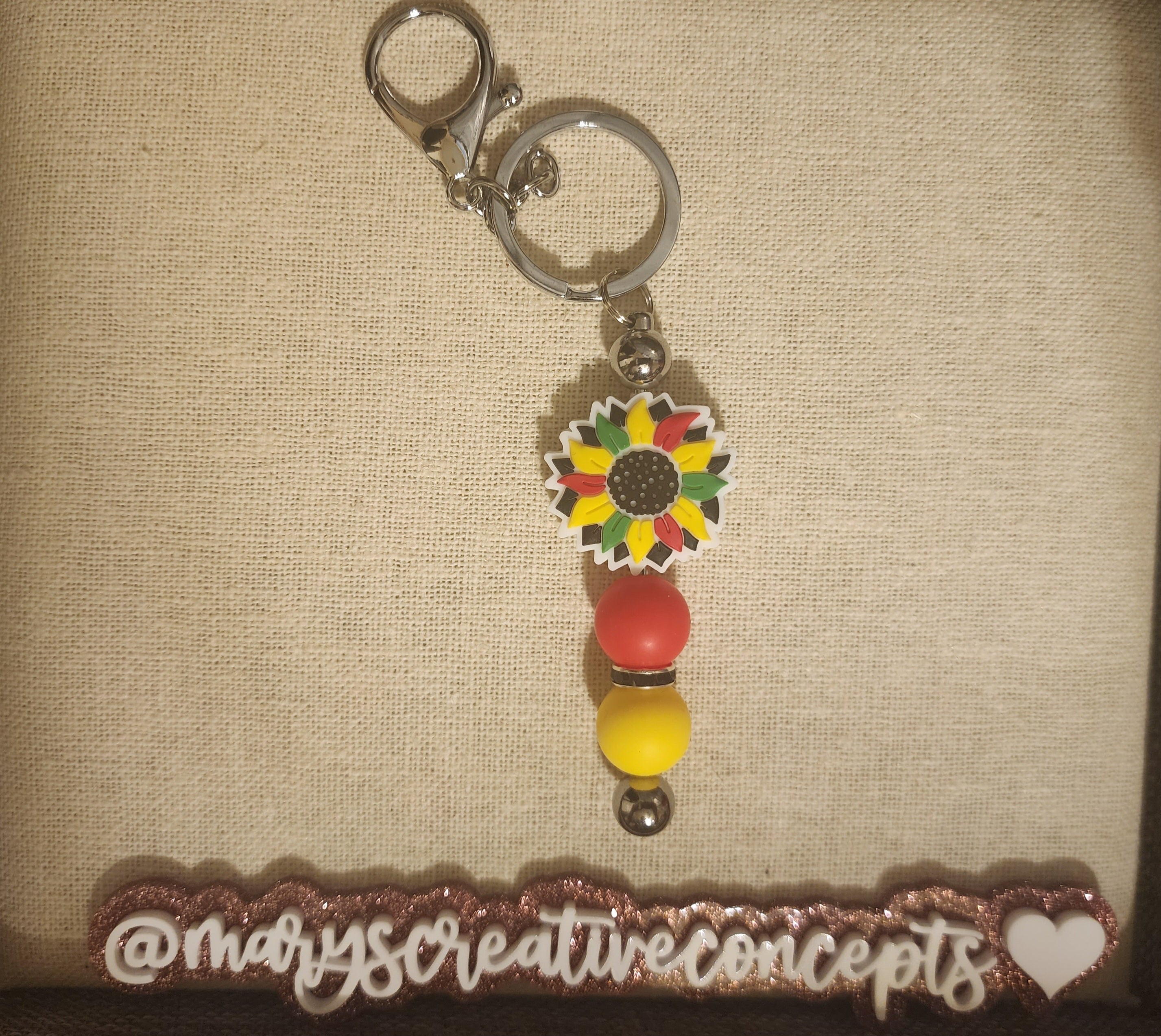 Colorful Flower Keychain