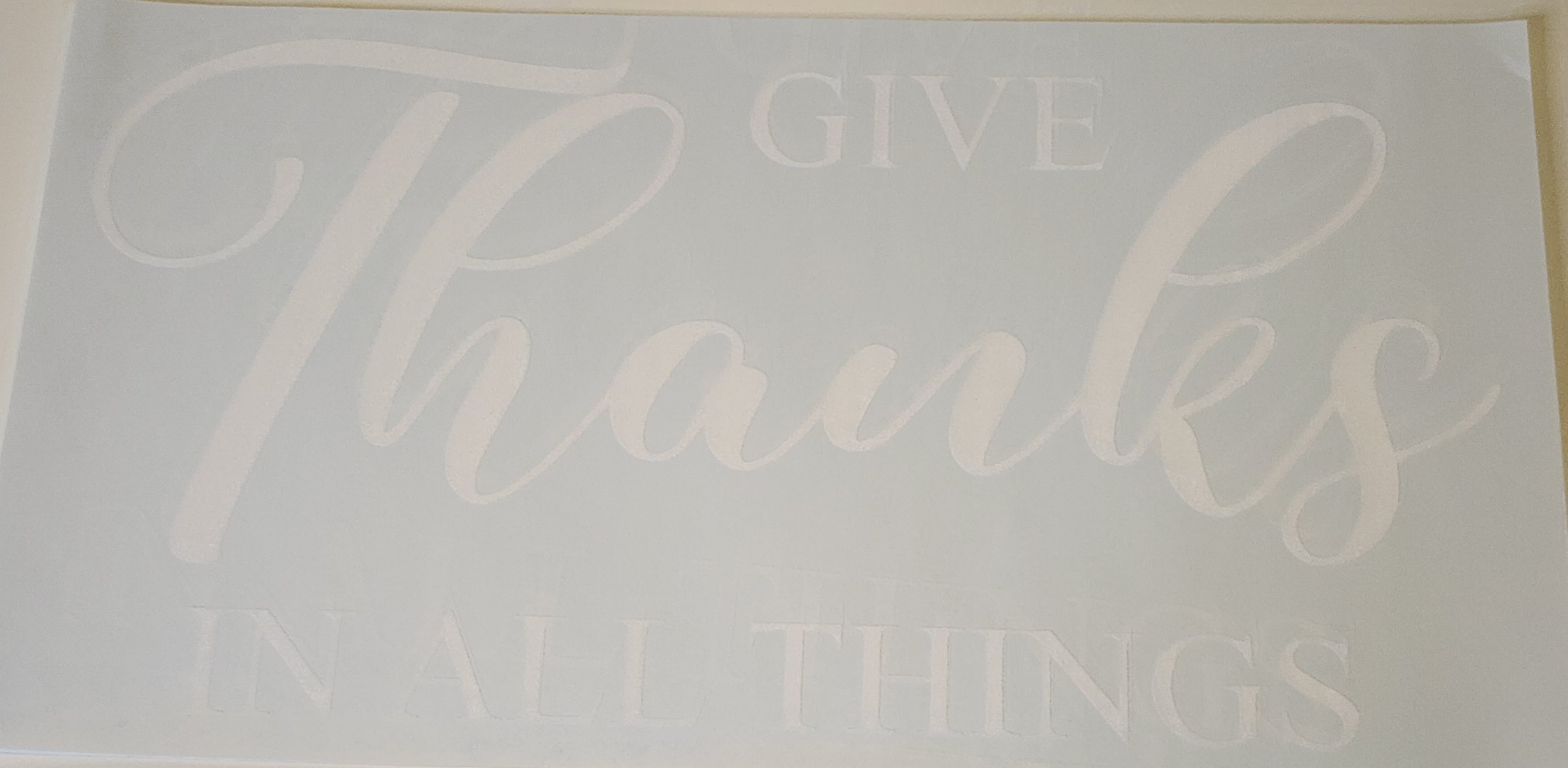 Give Thanks in all Things