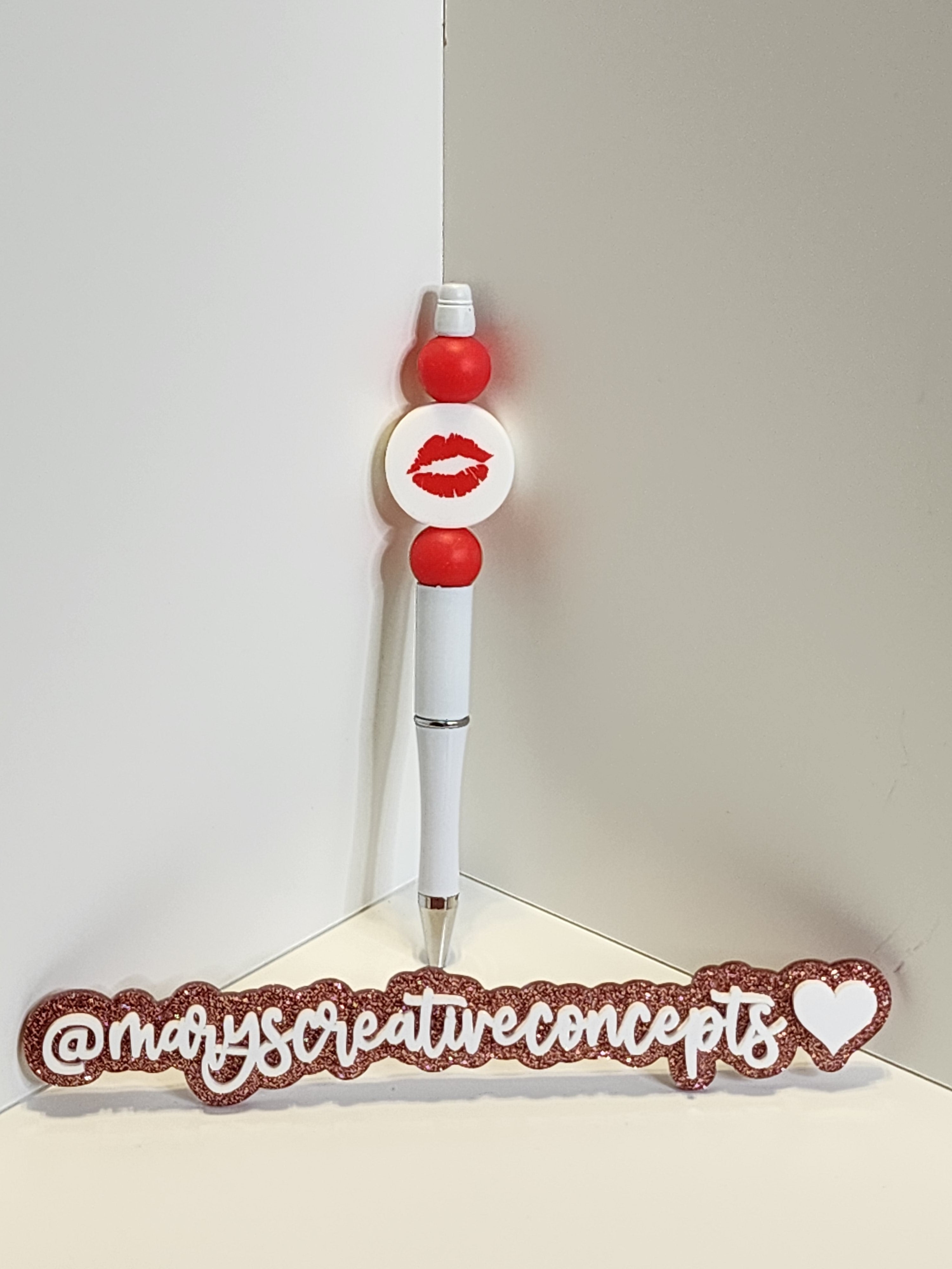 Red Lips Silicone Pen