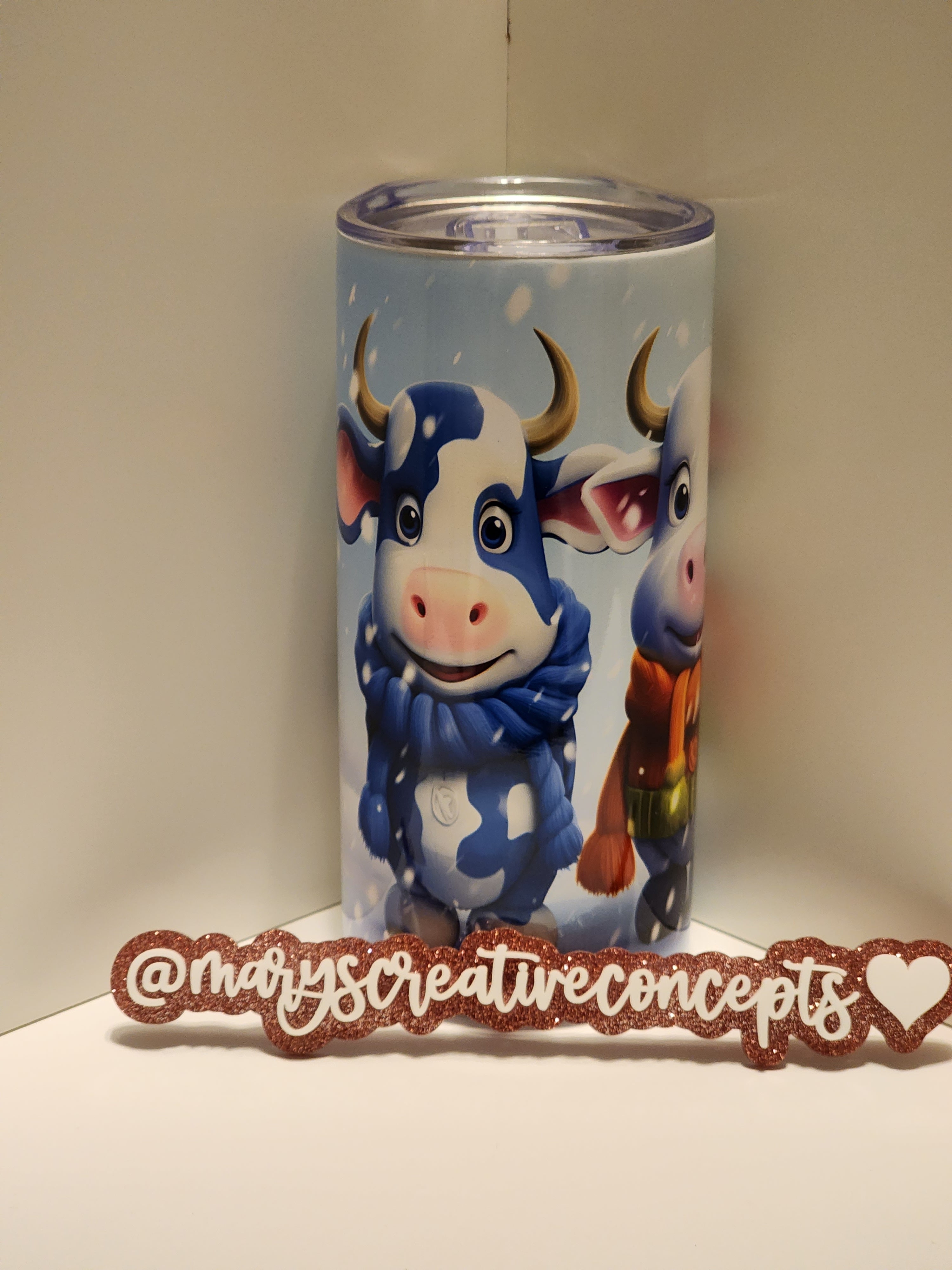 Cows in Snow Tumbler