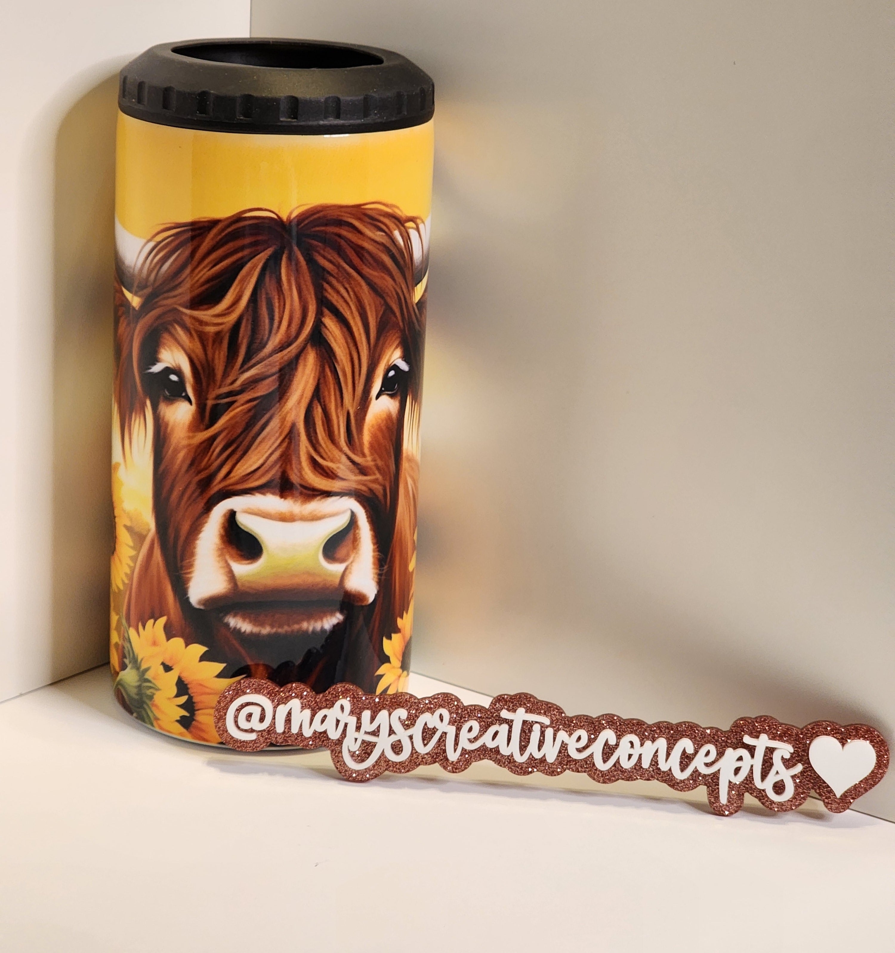 Highland Cow 4 in 1 Can Cooler Tumbler