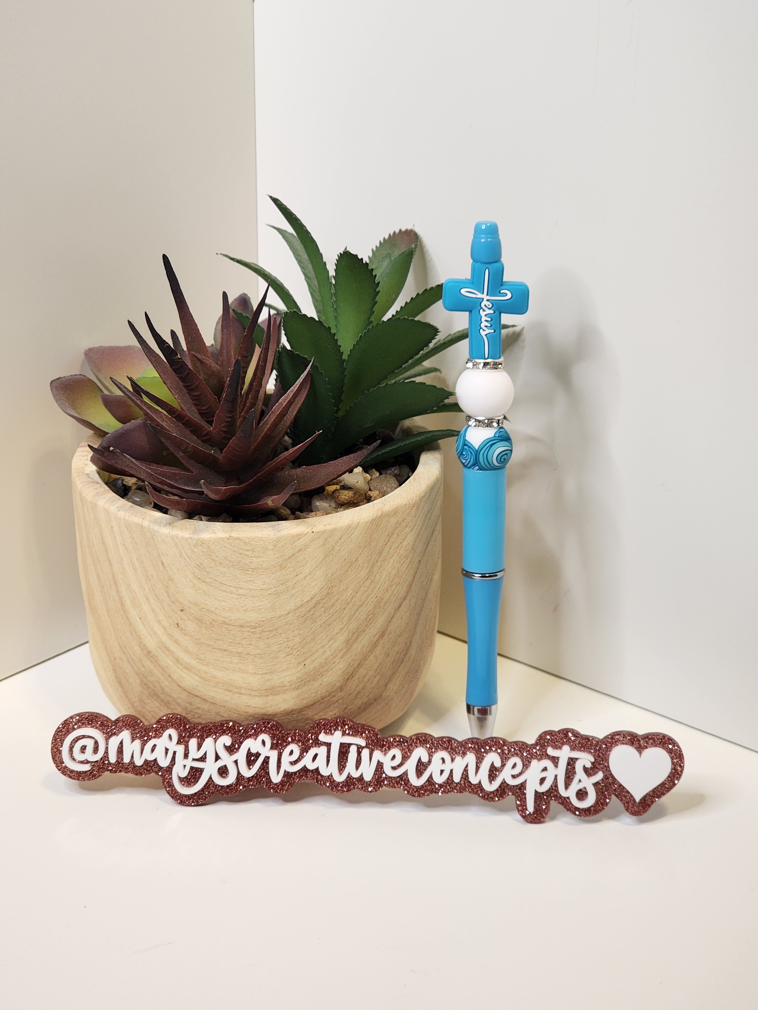 Blue Jesus Silicone Pen