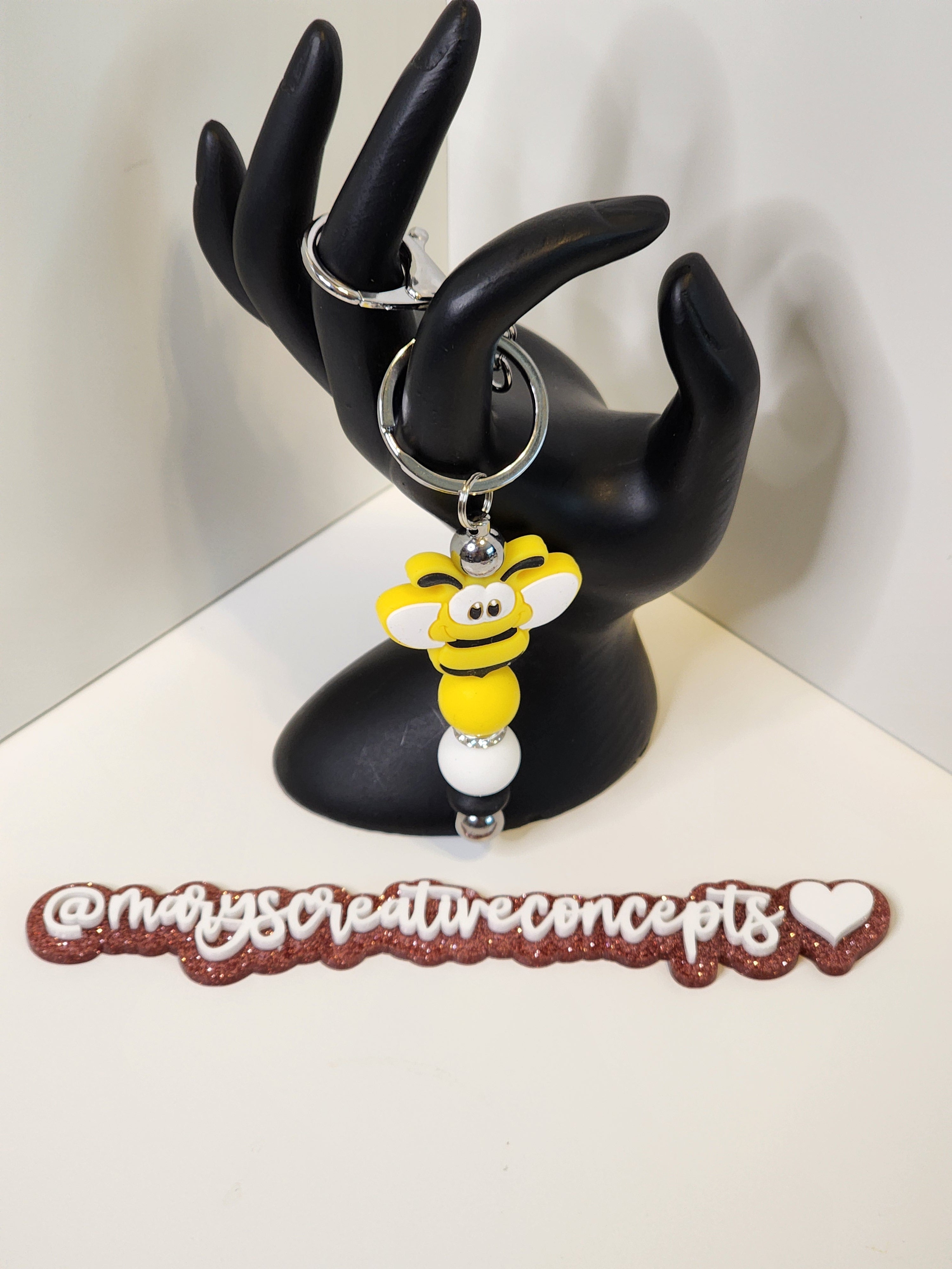 Yellow Bee Keychain