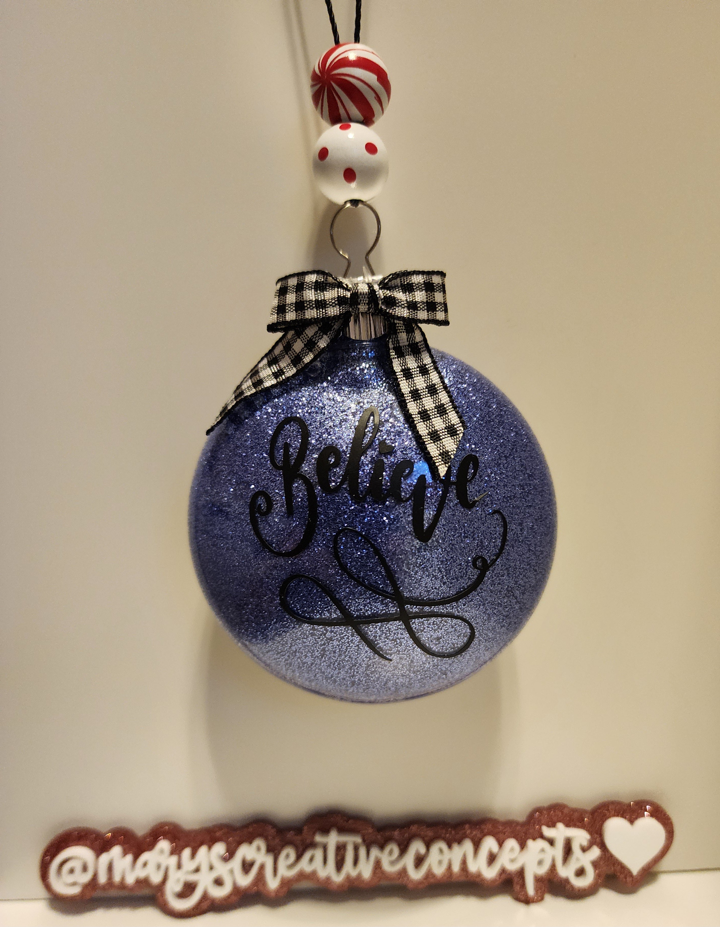 Small Glitter Ornaments