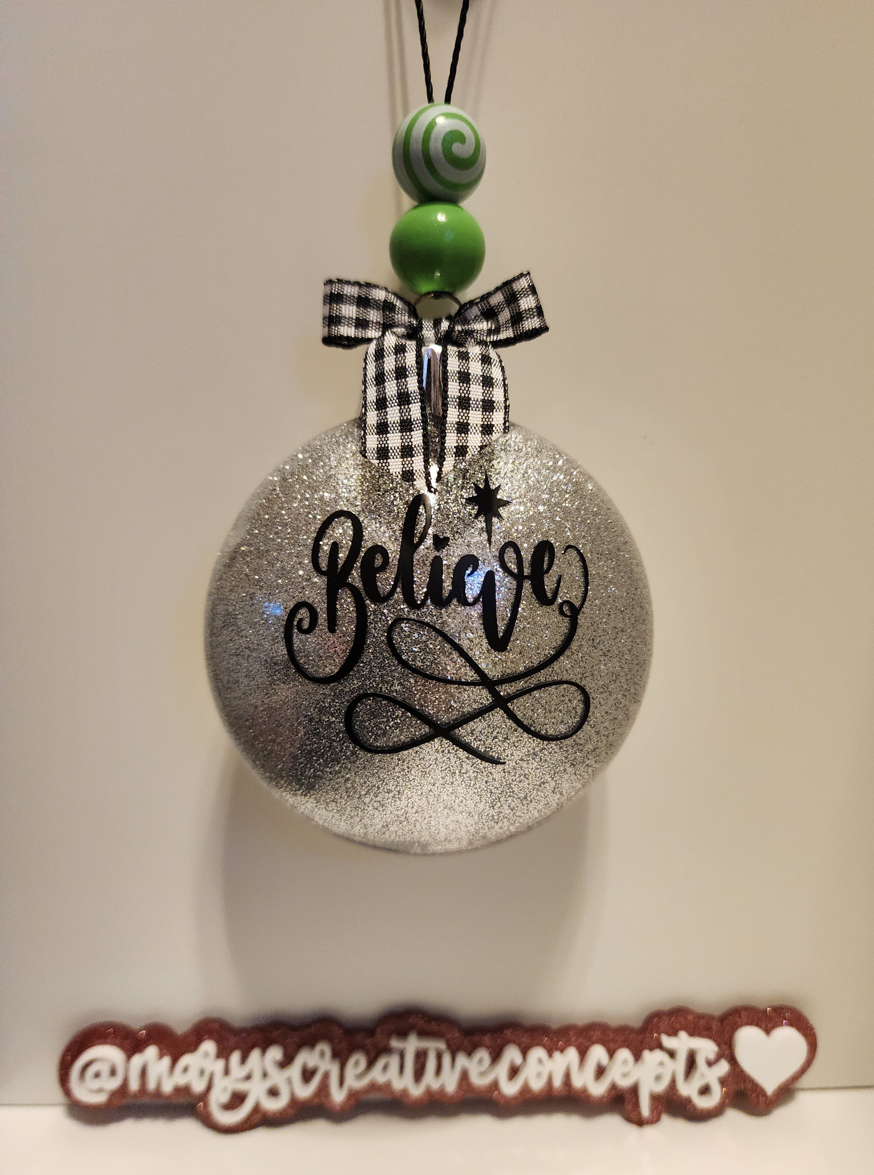 Small Glitter Ornaments