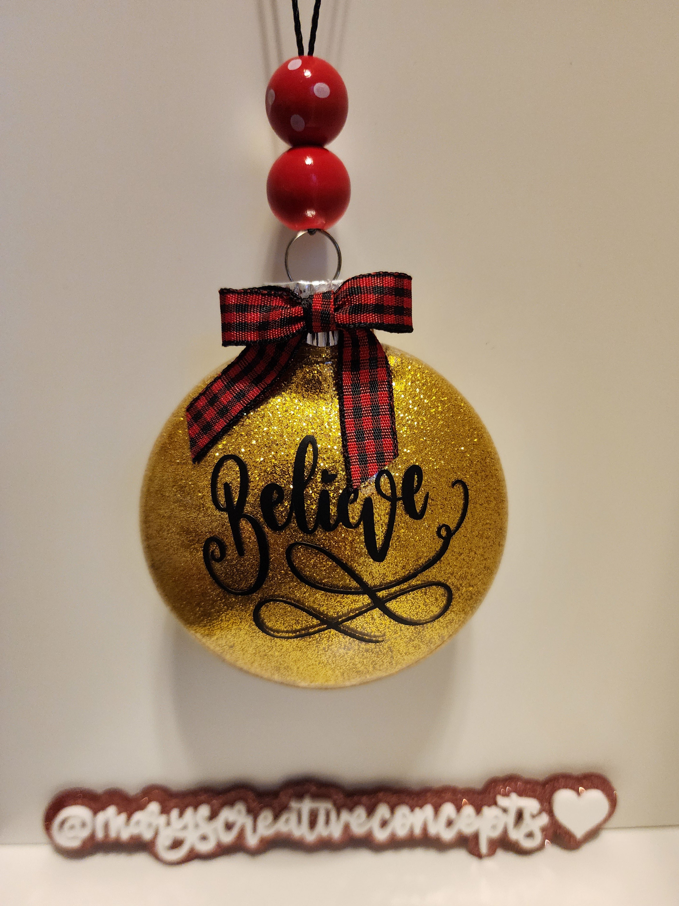 Small Glitter Ornaments