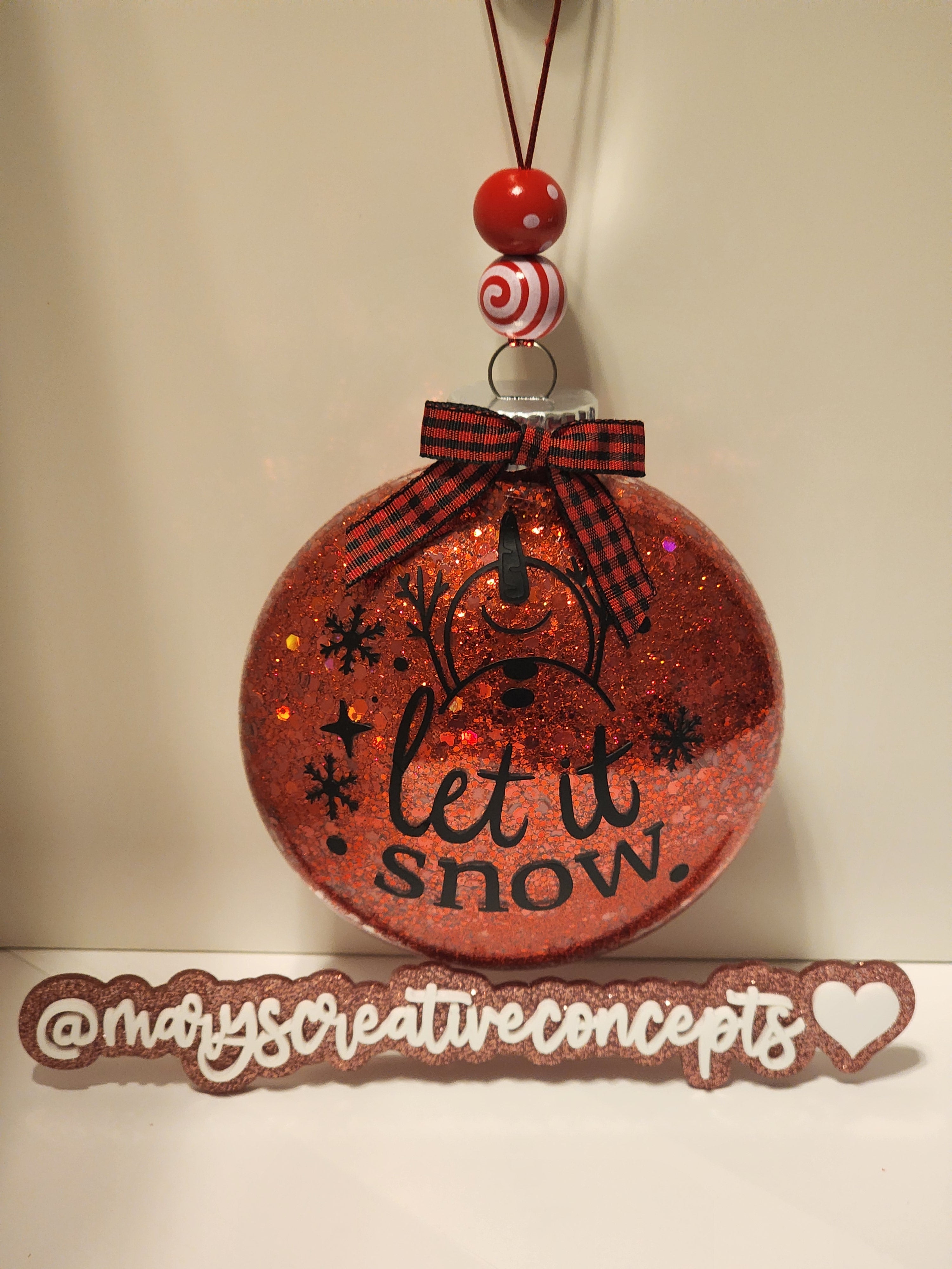 Large Glitter Ornaments