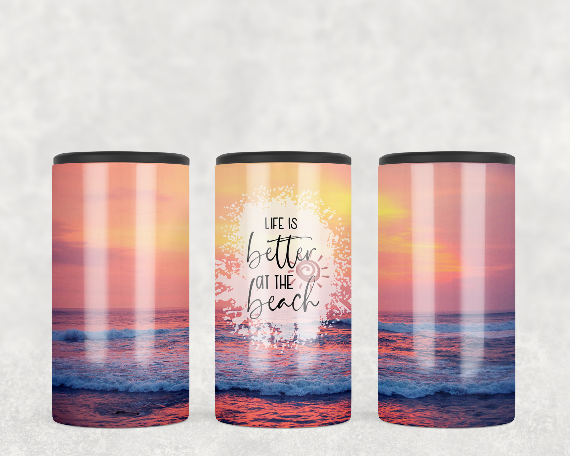 Life is better at the Beach 4 in  1 Can Cooler