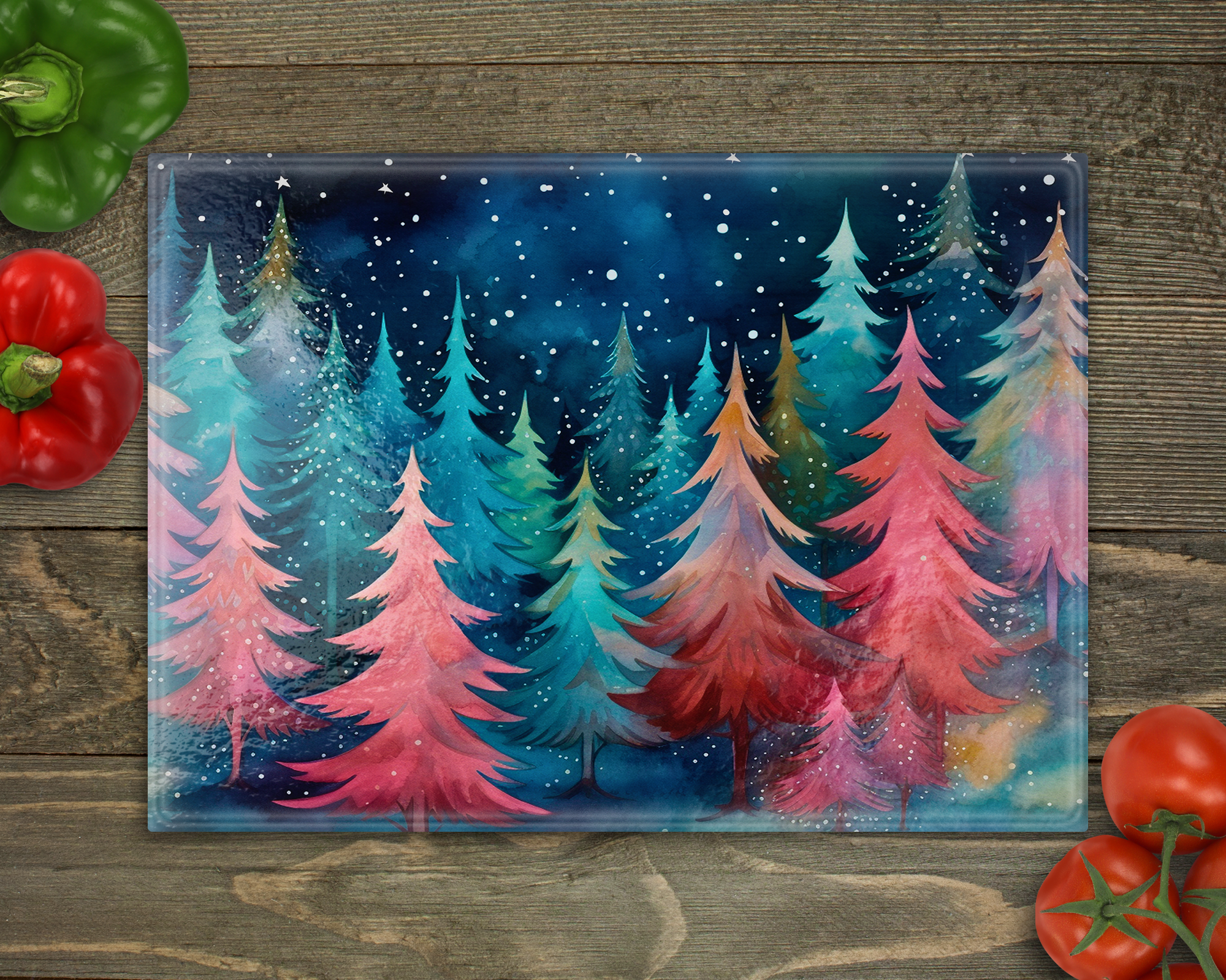 Christmas Trees Cutting Board