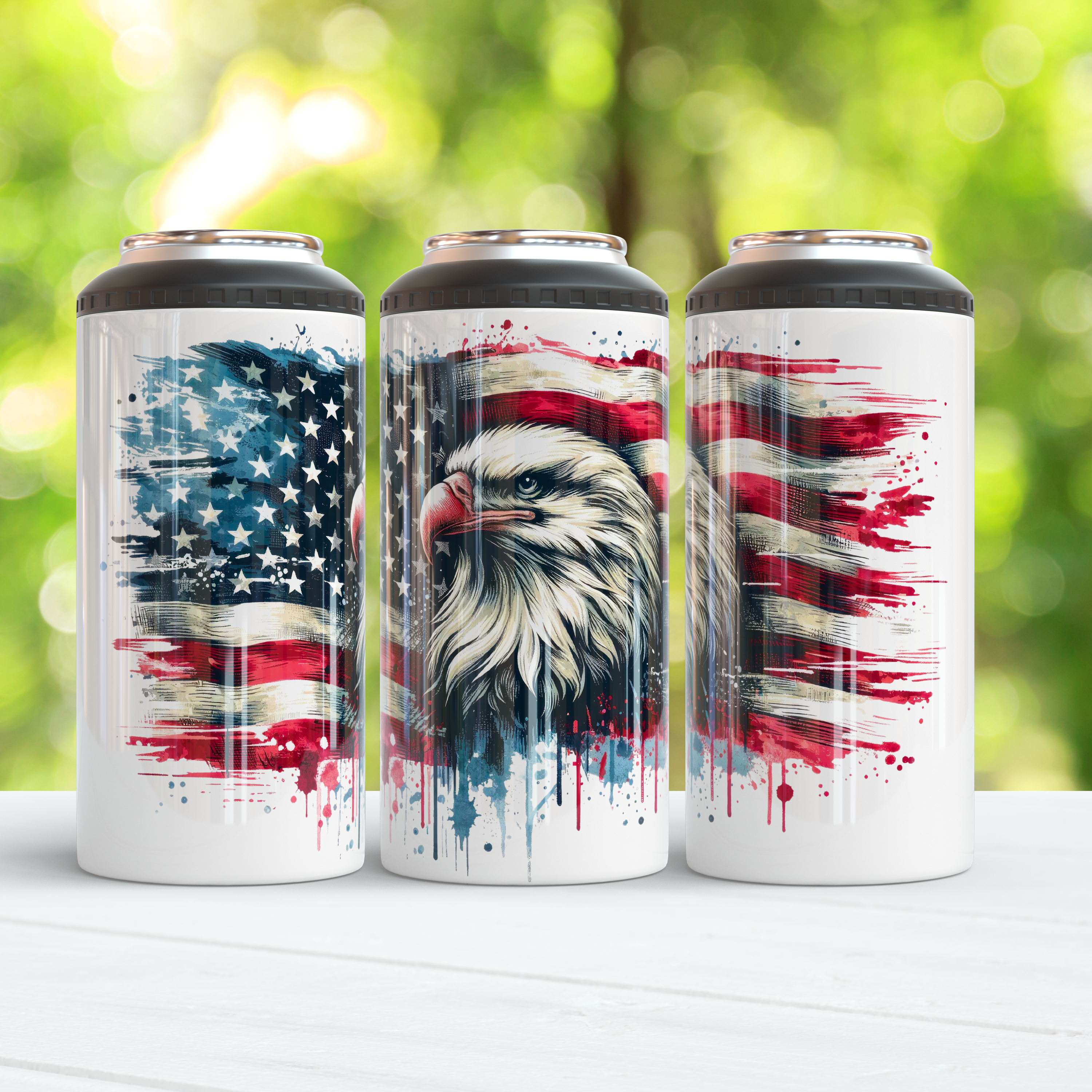 Flag Eagle 4 in  1 Can Cooler.