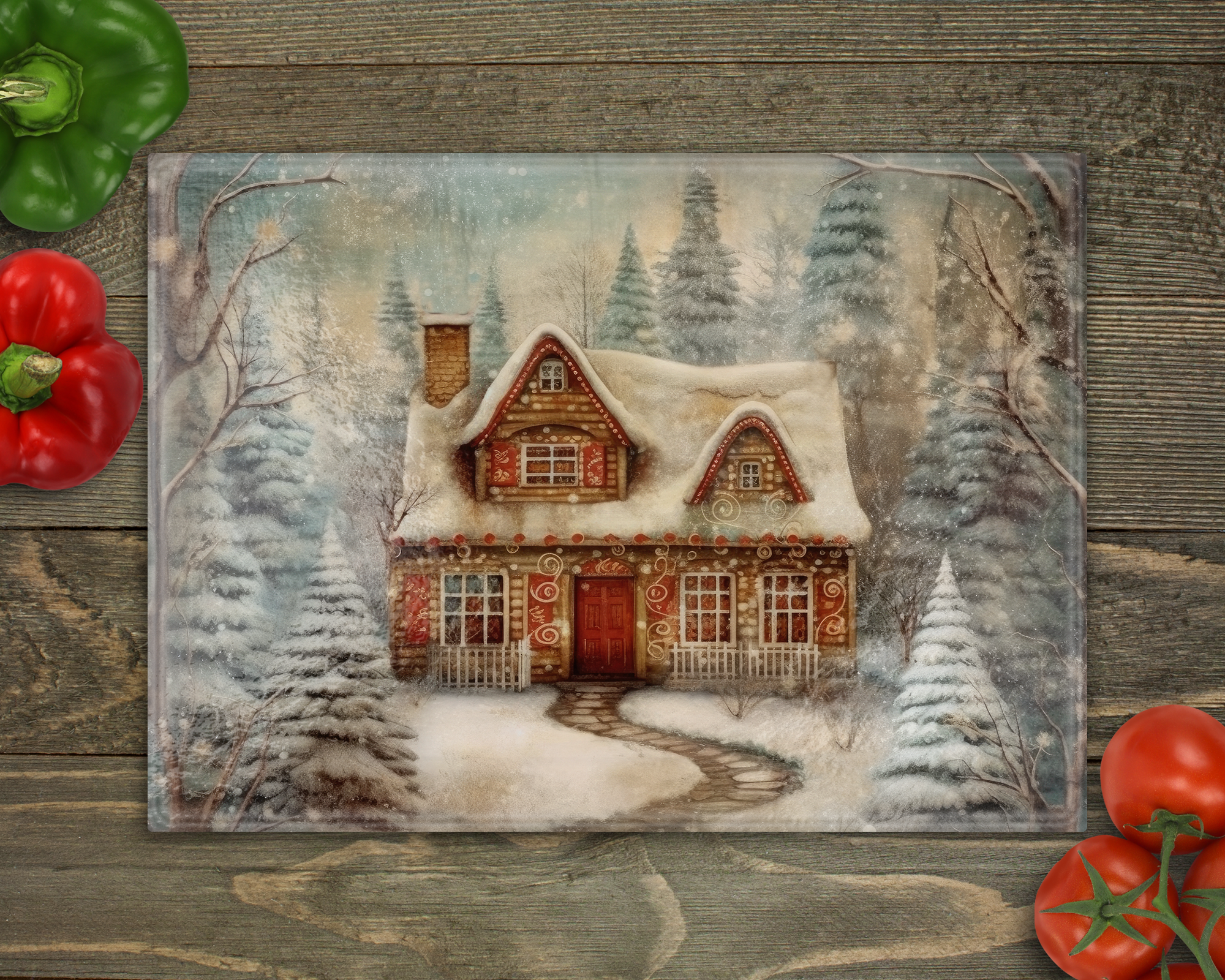 Gingerbread House Cutting Board