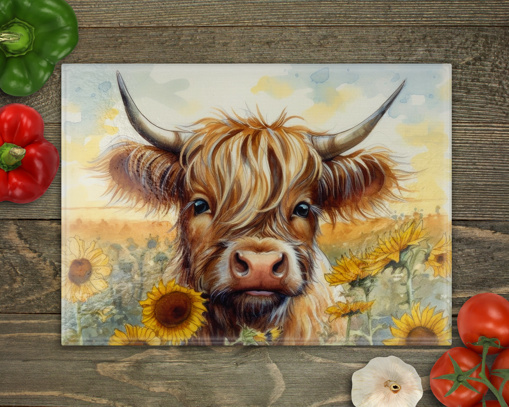 Highland Cow Cutting Board