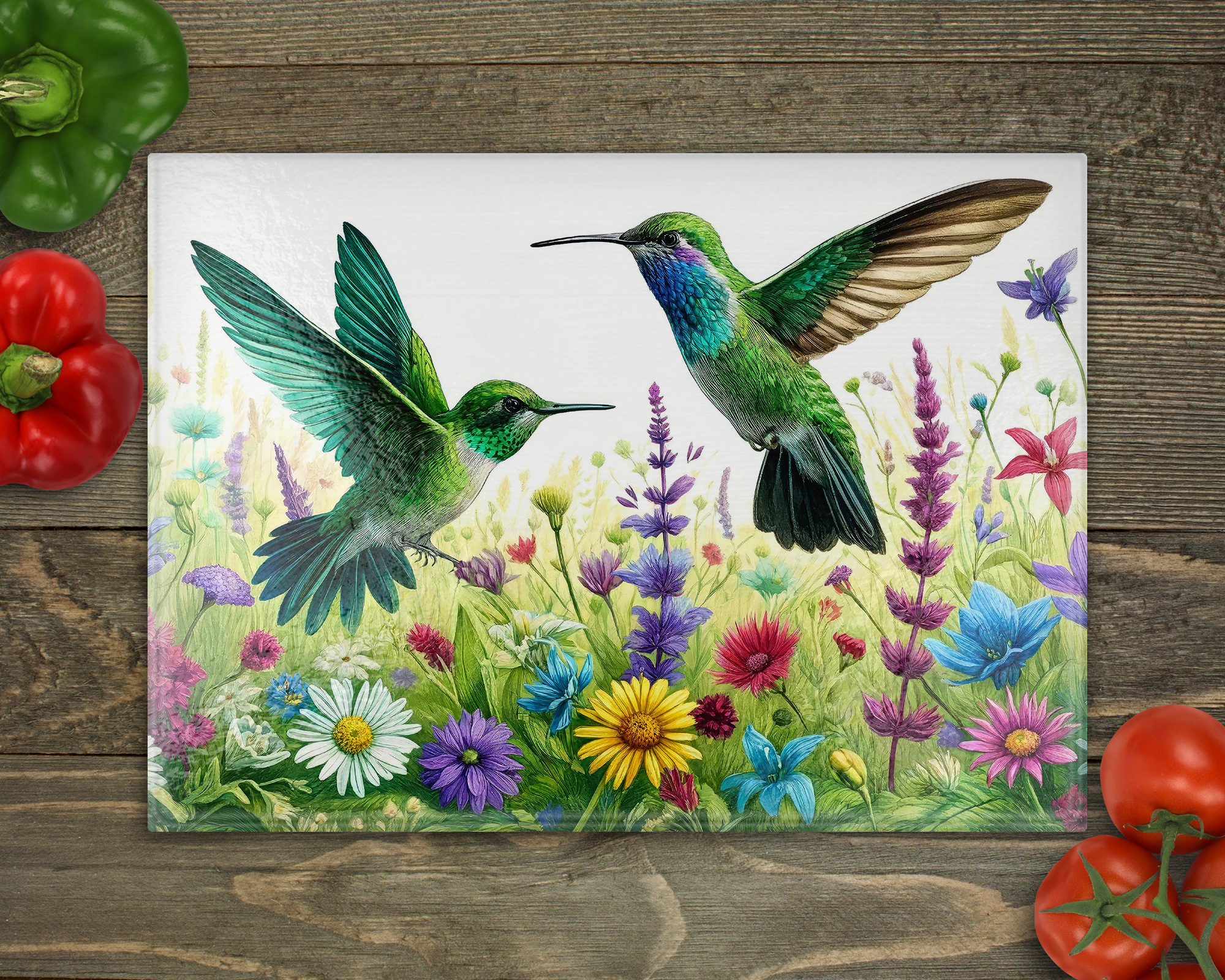 Hummingbirds Cutting Board