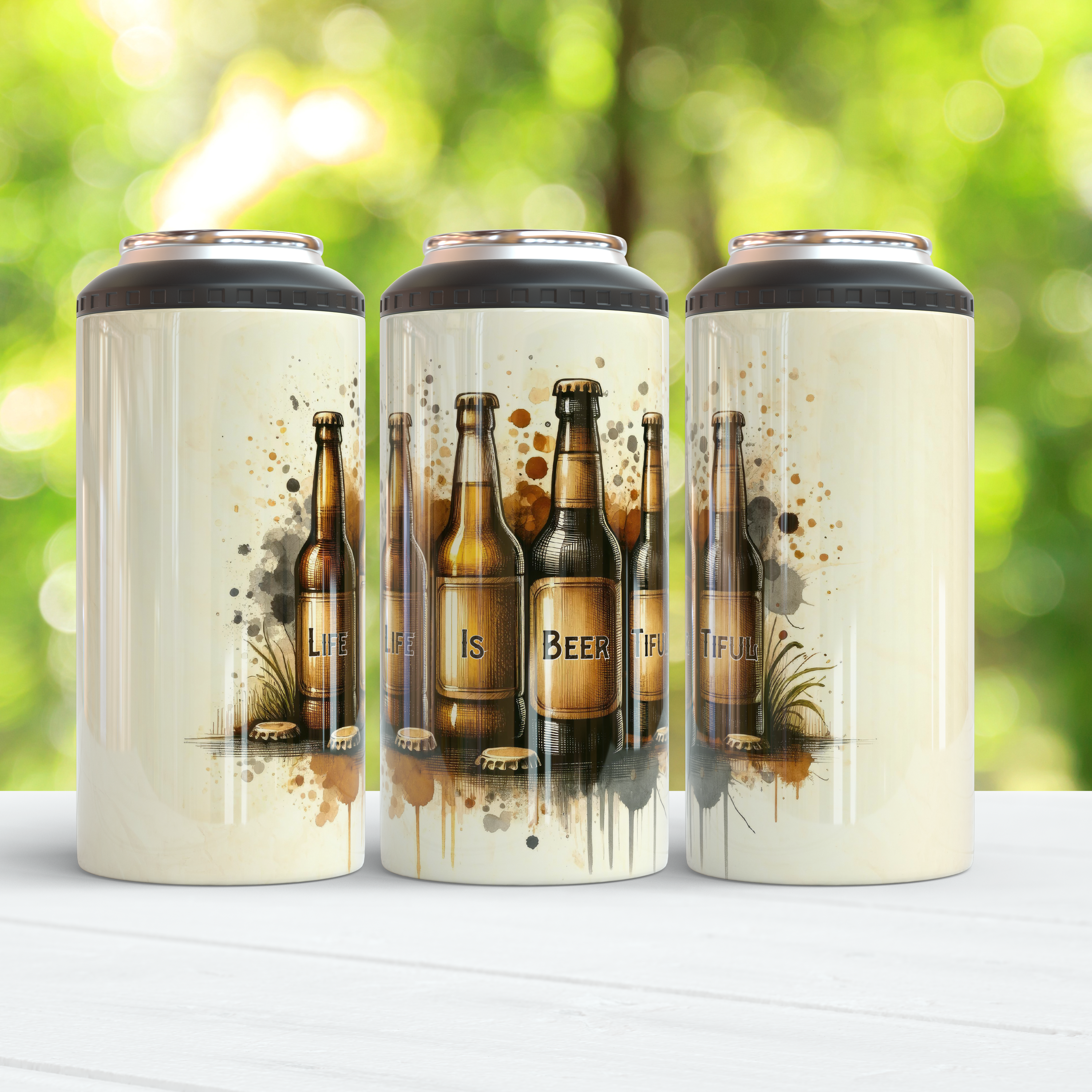 Life is Beer 4 in  1 Can Cooler.