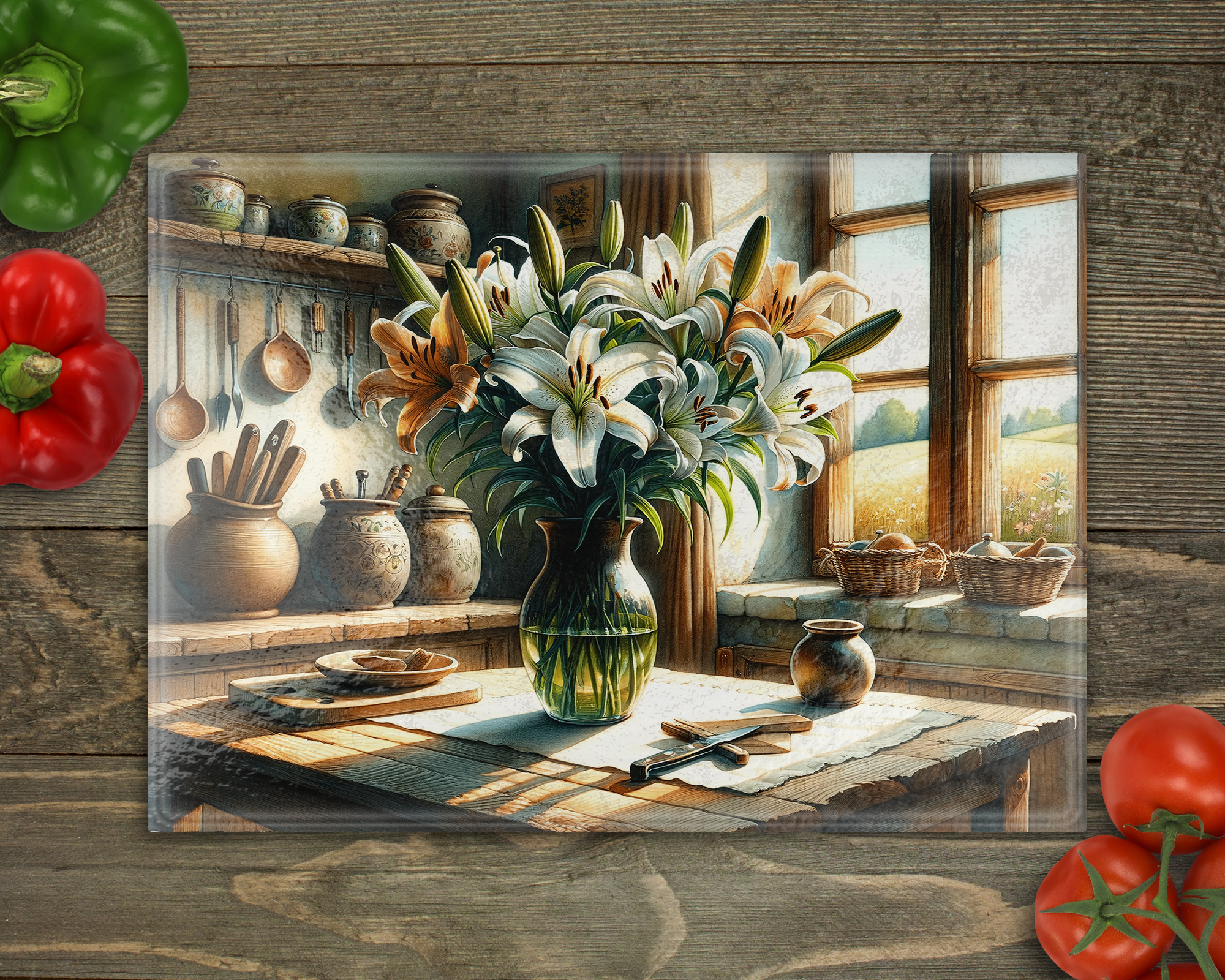 Lillies Farmhouse Cutting Board