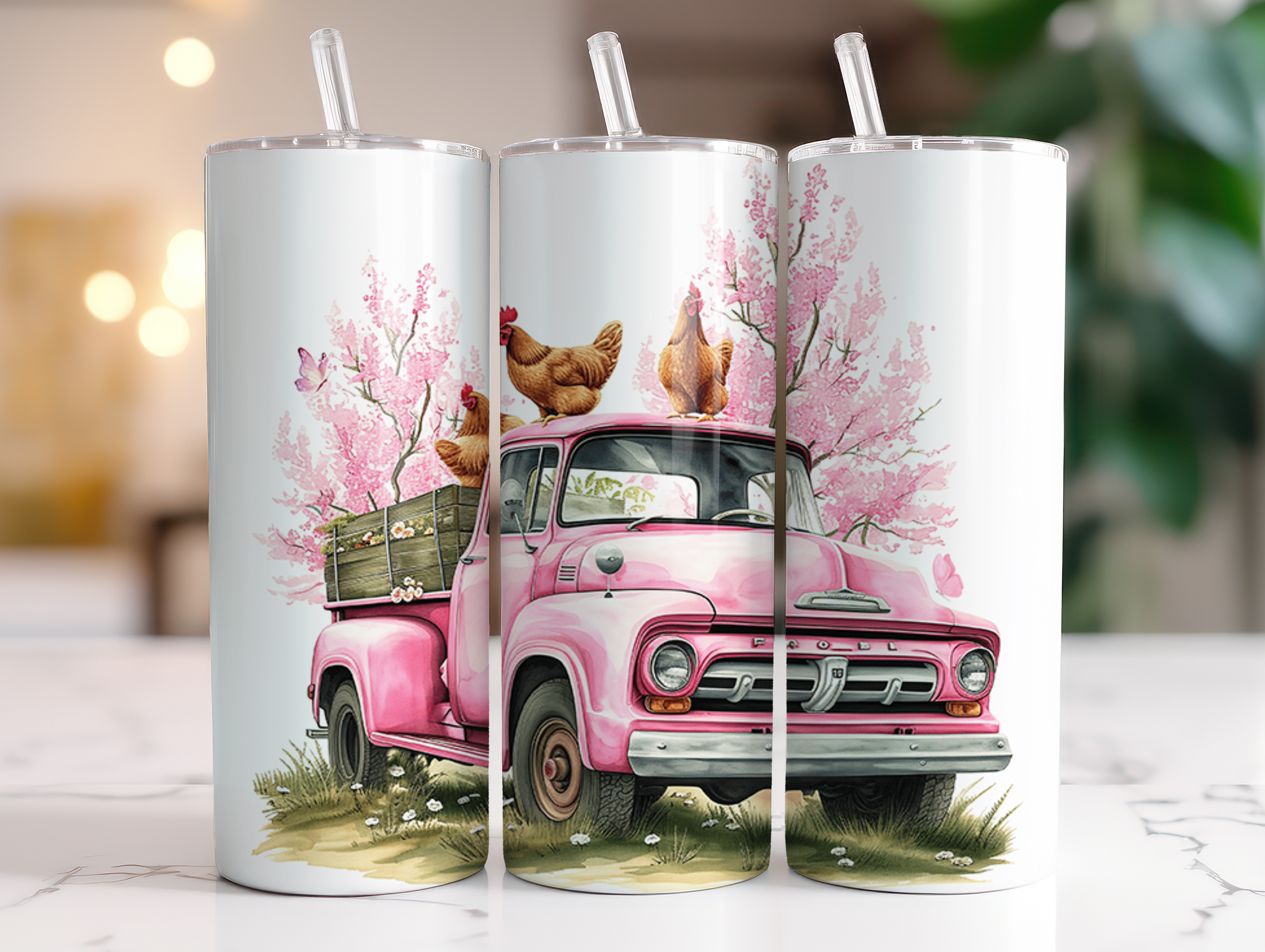 Old Pink Truck Spring