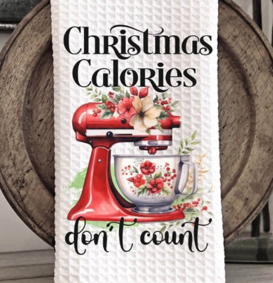 Christmas Calories Don't count Tea Towel