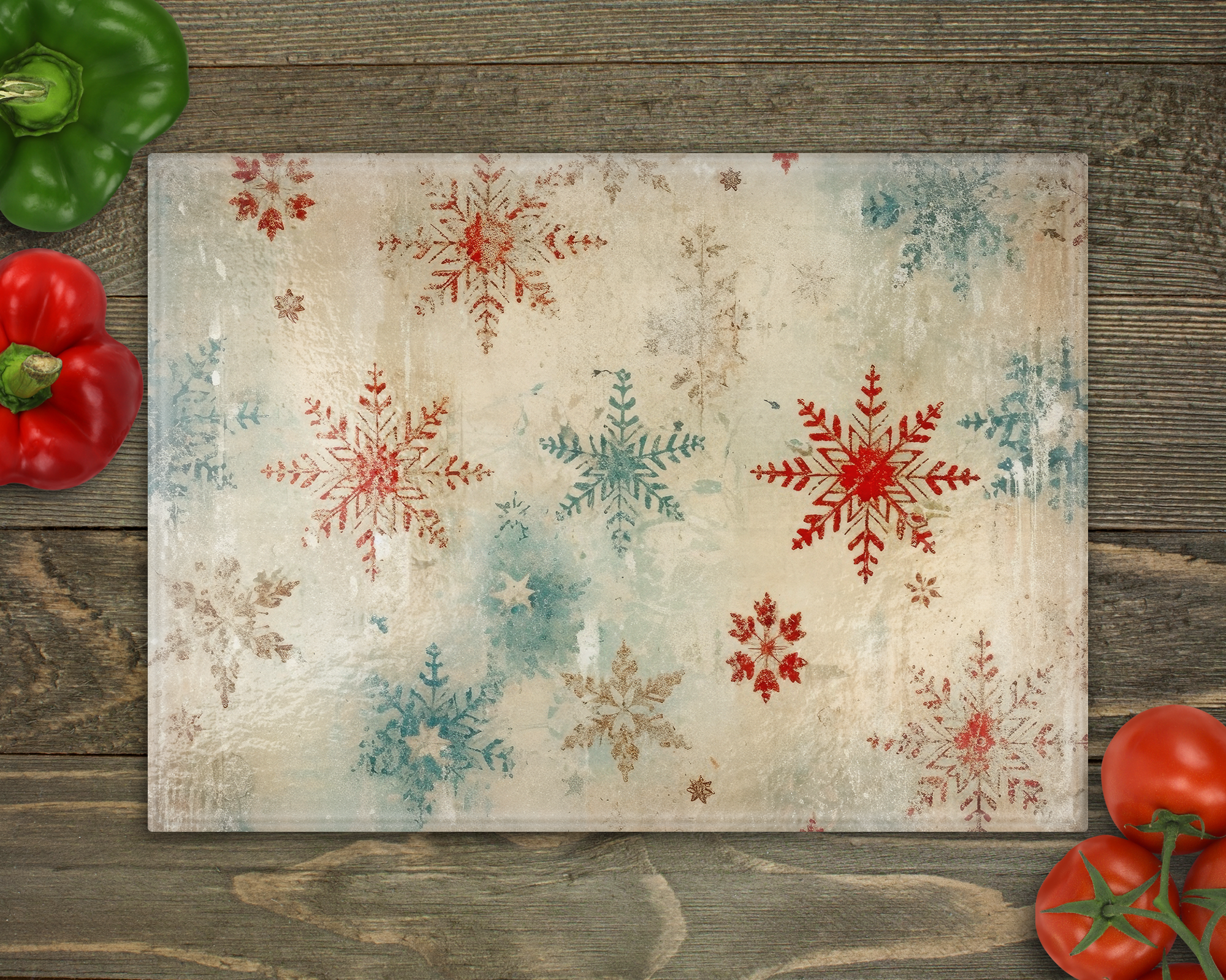 Snowflakes Cutting Board