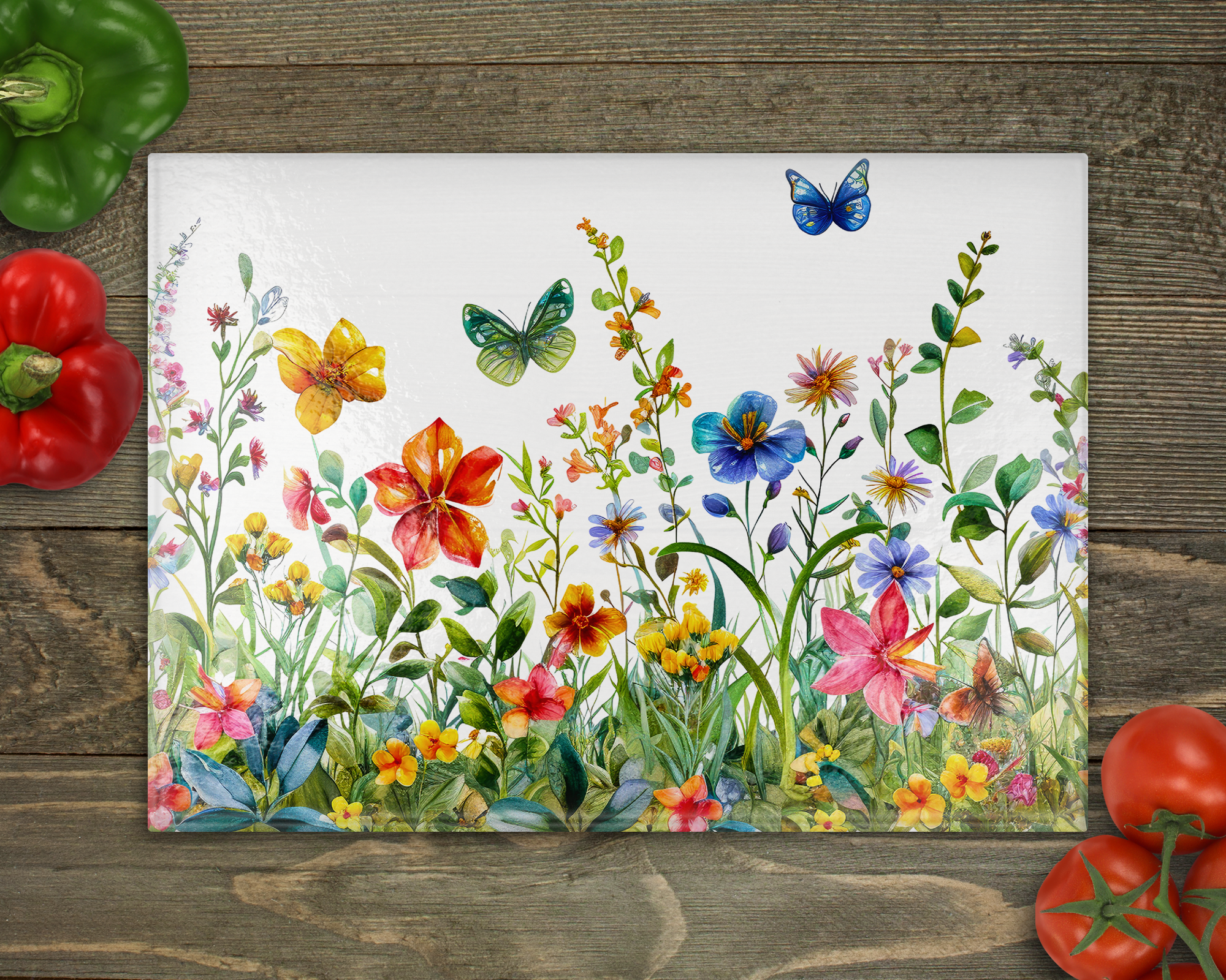 Spring Flowers Cutting Board