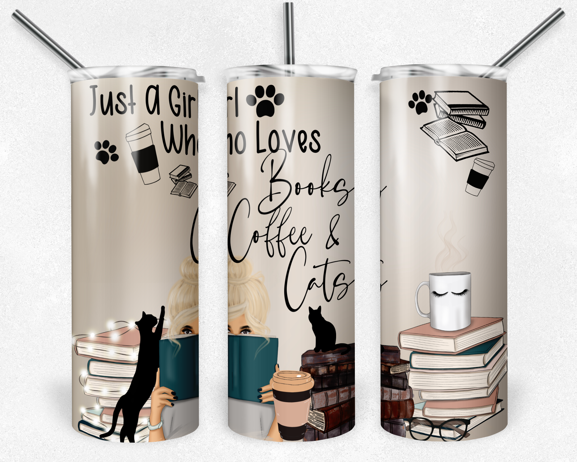 Books Coffee Cats