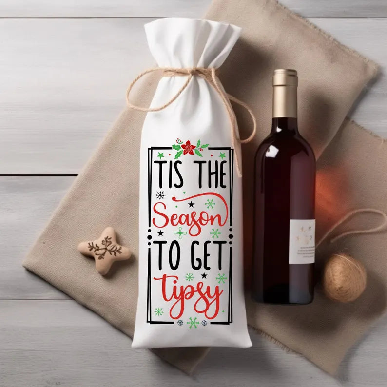 Tis The Season To Get Tipsy Wine Bag