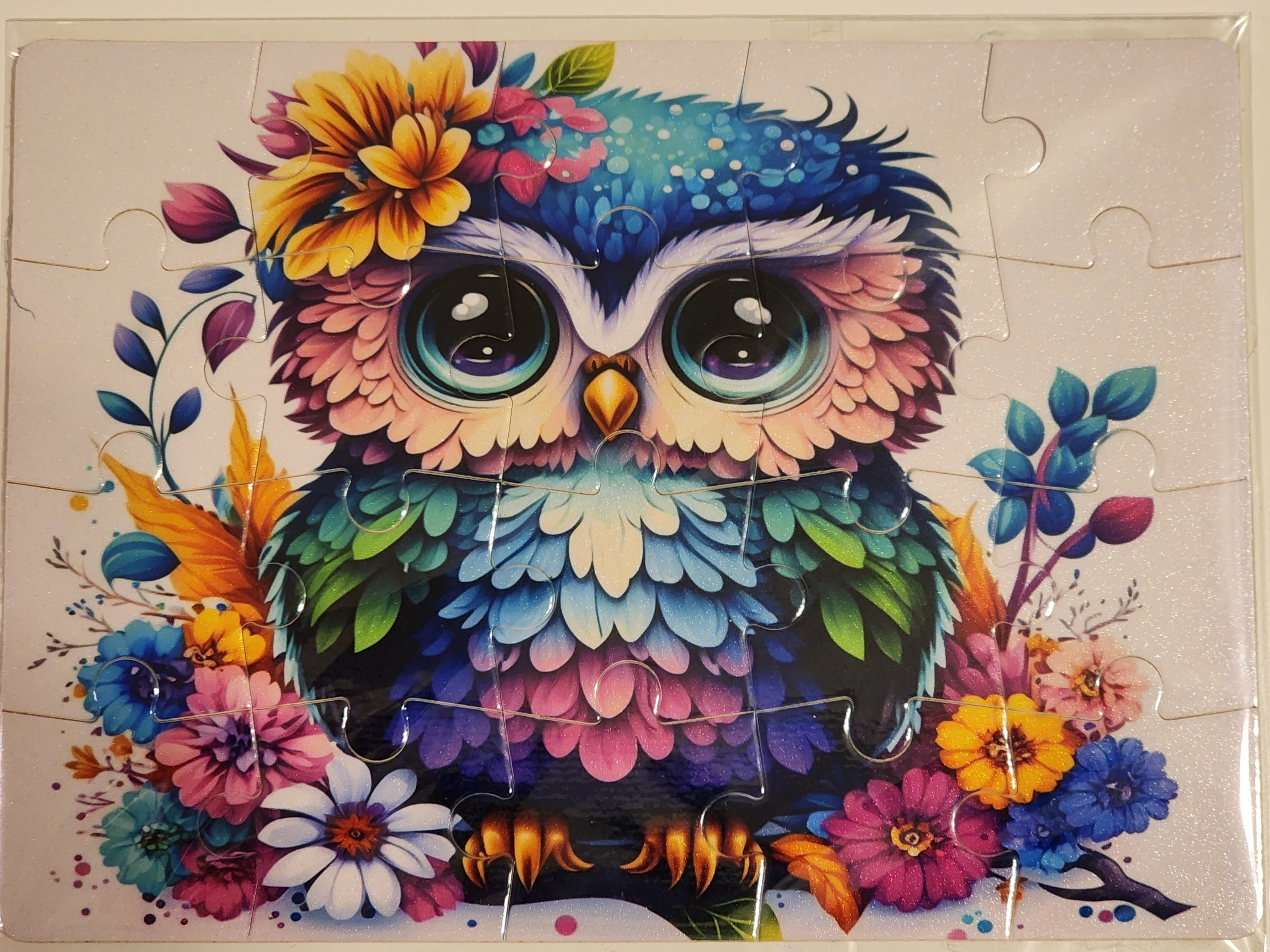 Owl with flowers