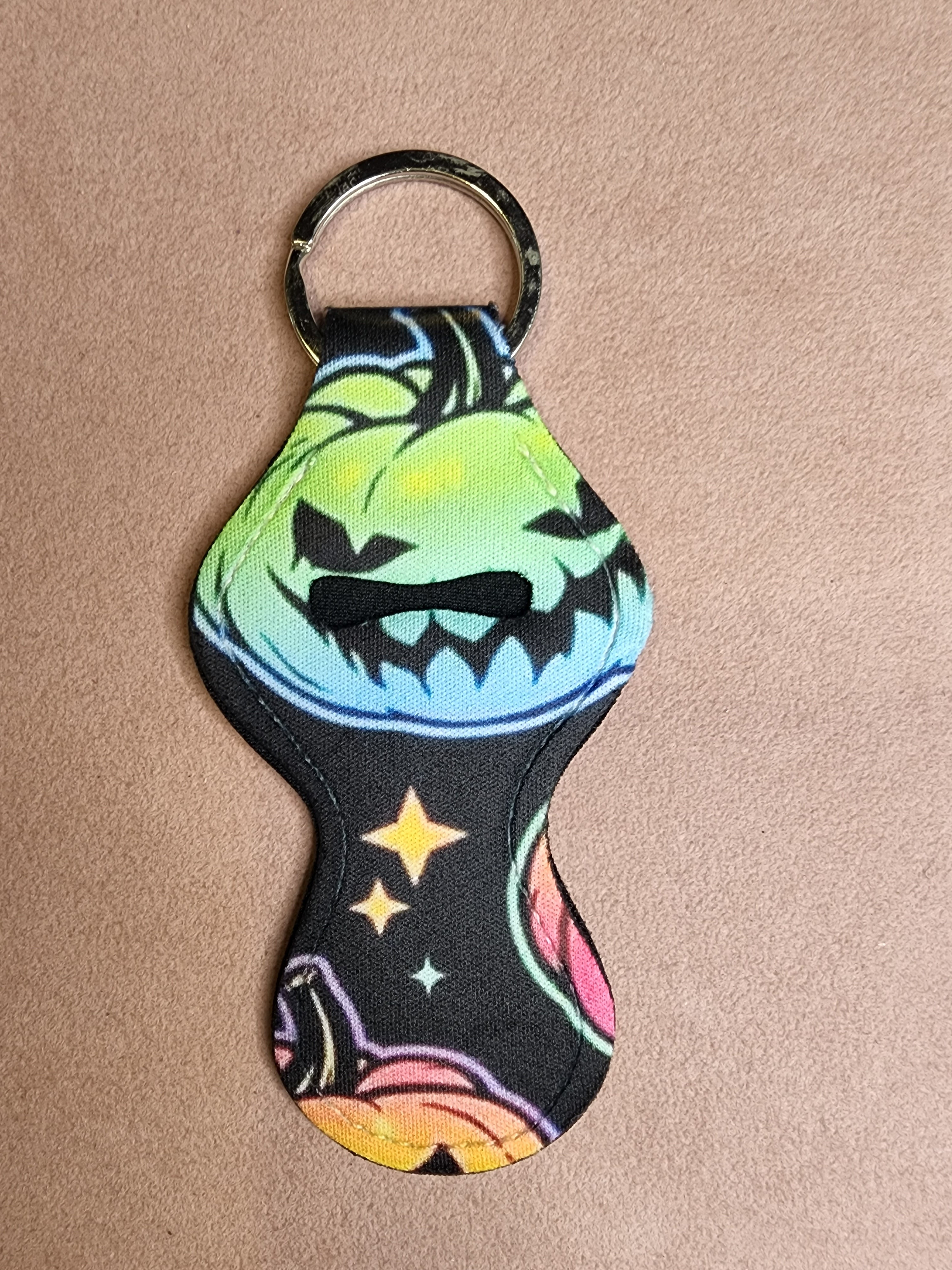 Pumpkins Chapstick Holder Keychain