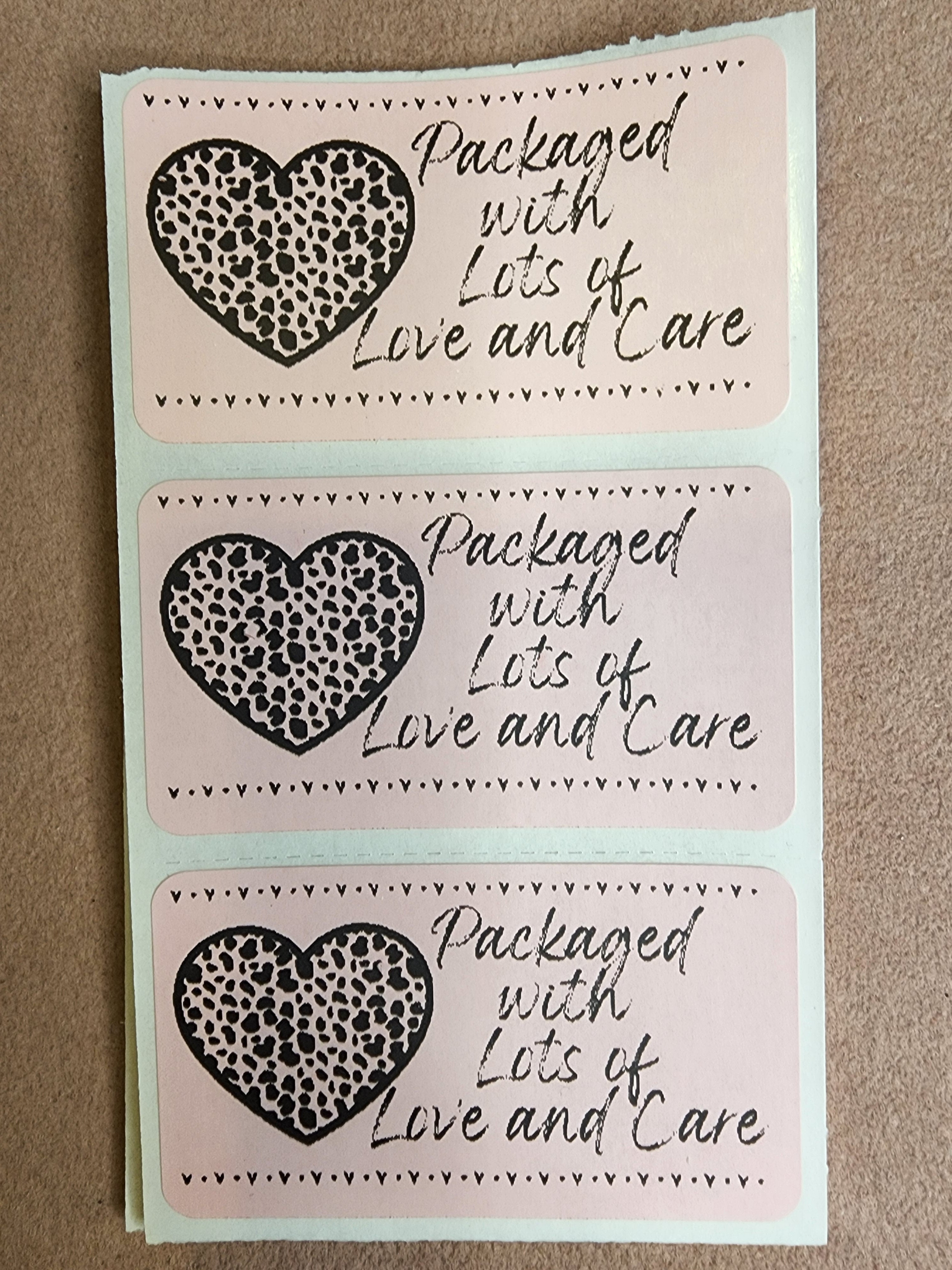 Packaged with Lots of Love! Mail Stickers