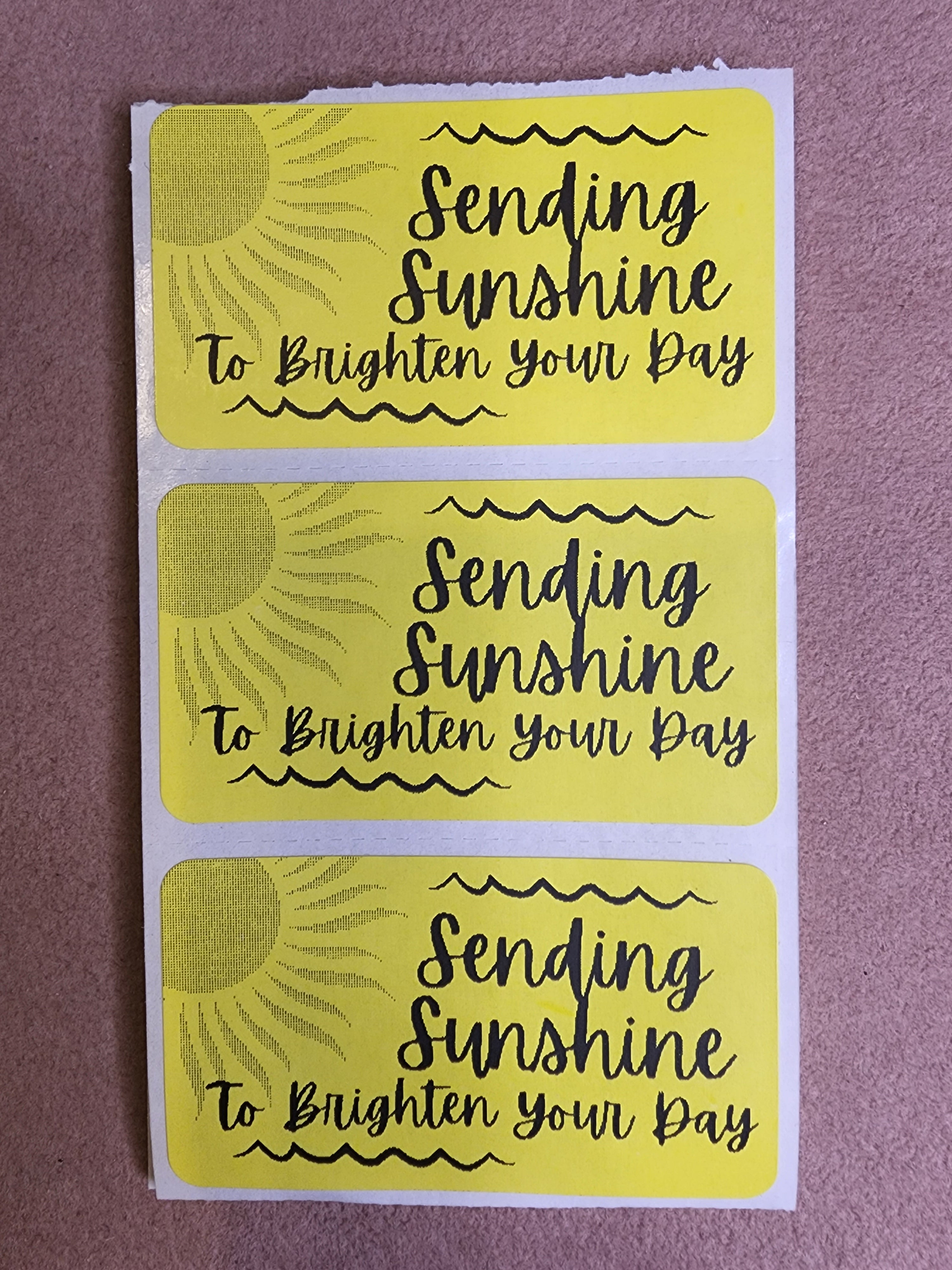 Sending Sunshine! Mail Stickers