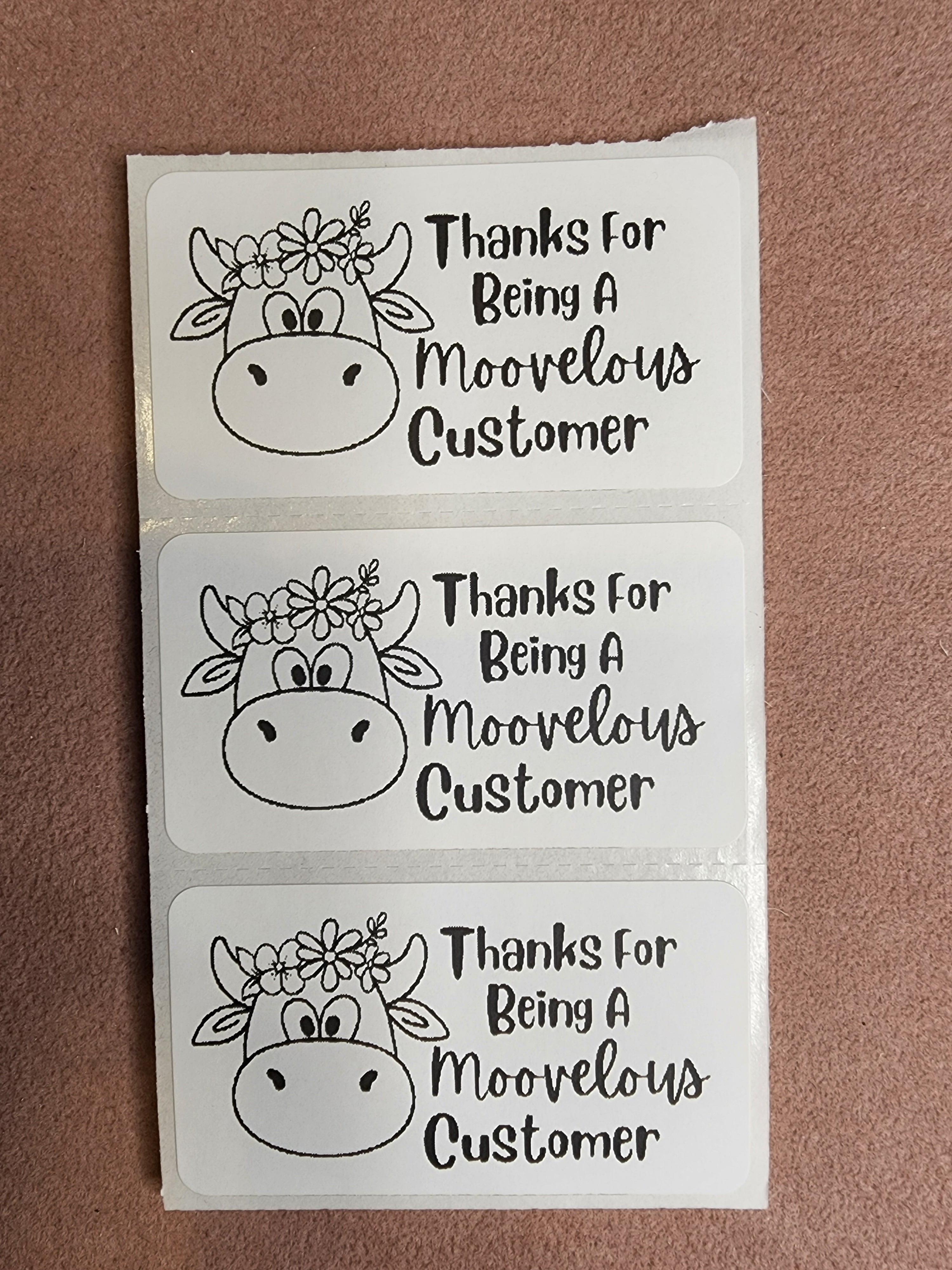 Moovelous Customer! Mail Stickers