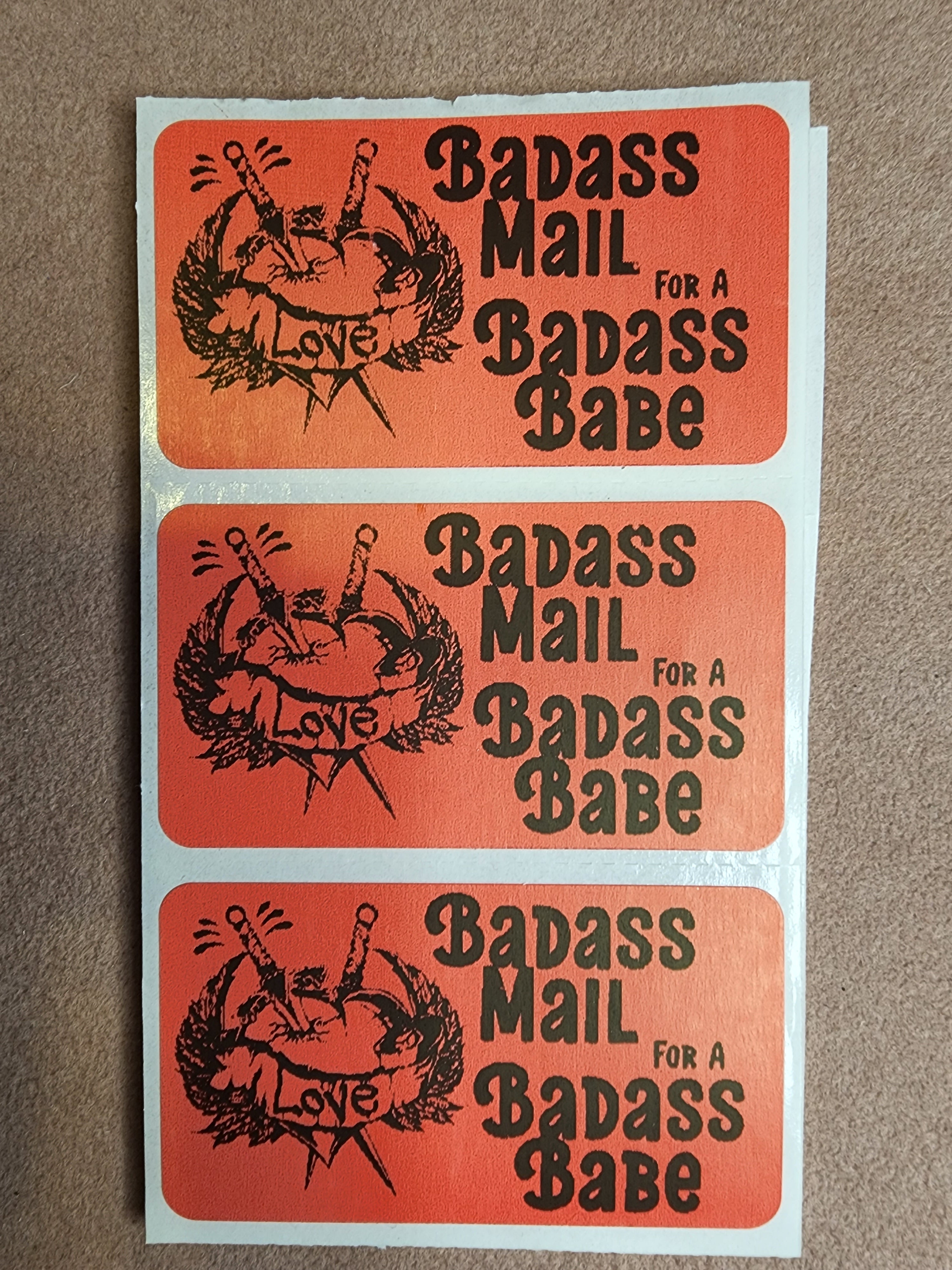 Badass Mail Stickers