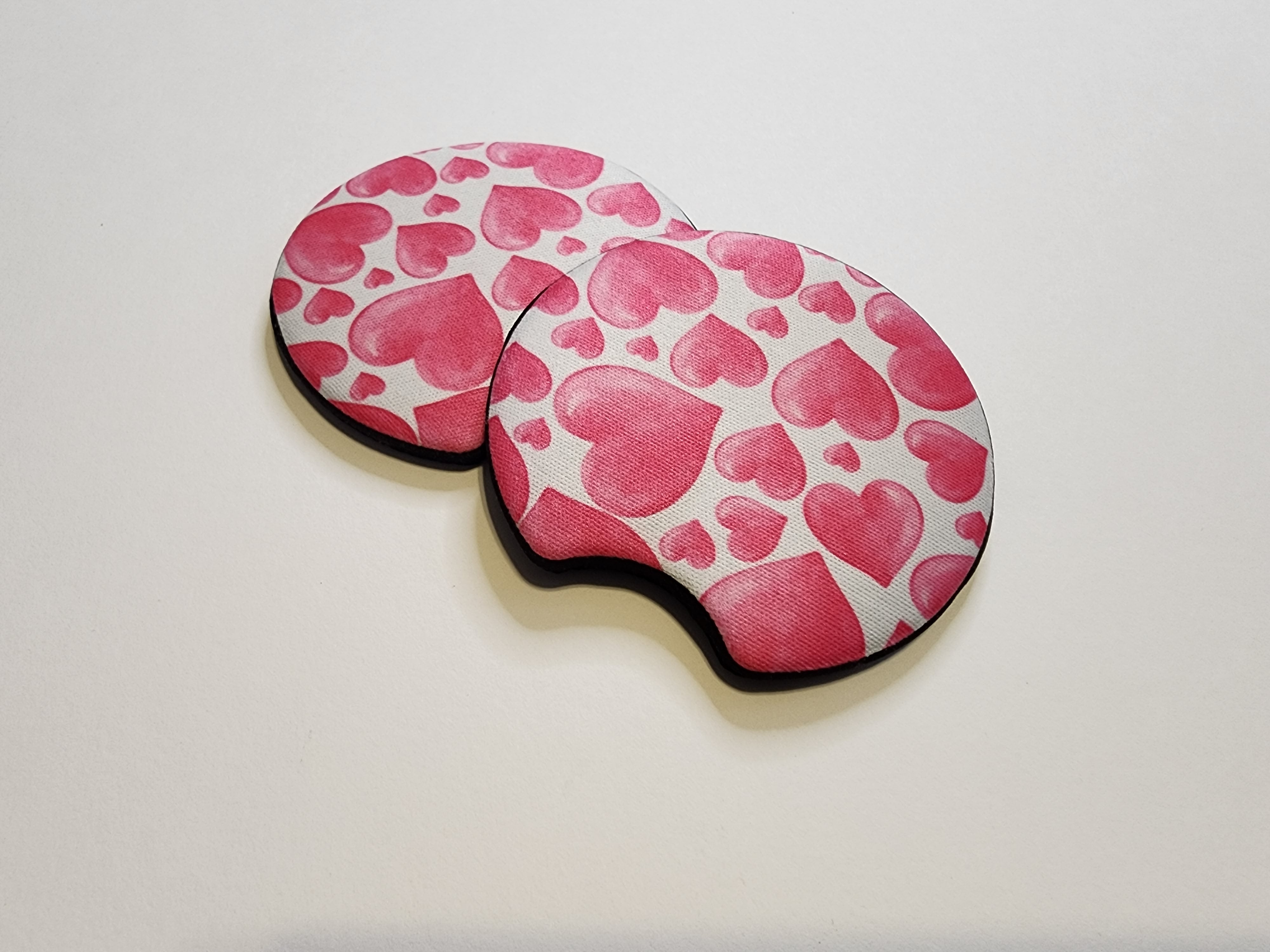 Hearts Car Coasters