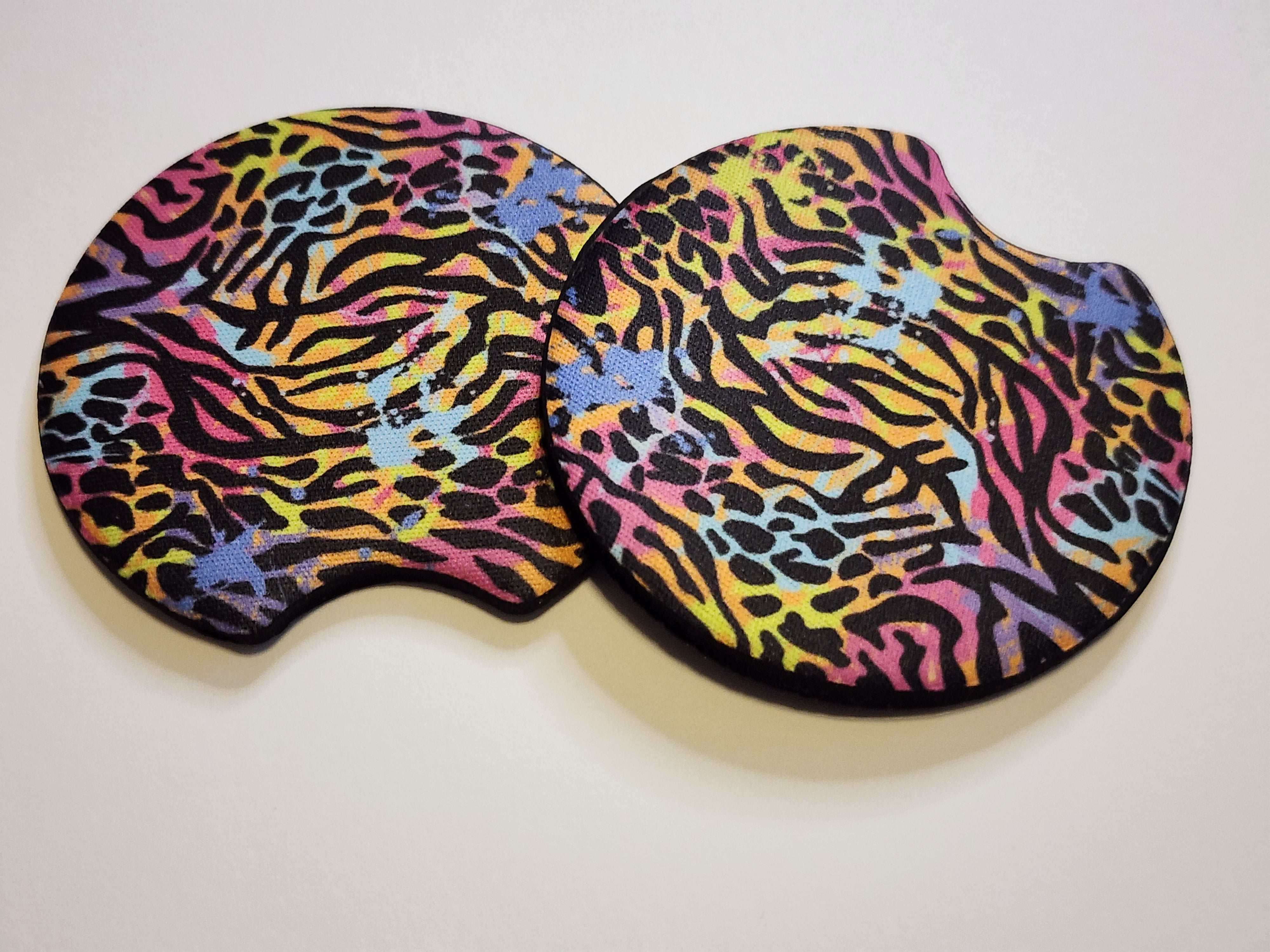 Colorful Animal Print Car Coasters