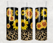 Sunflower with animal print