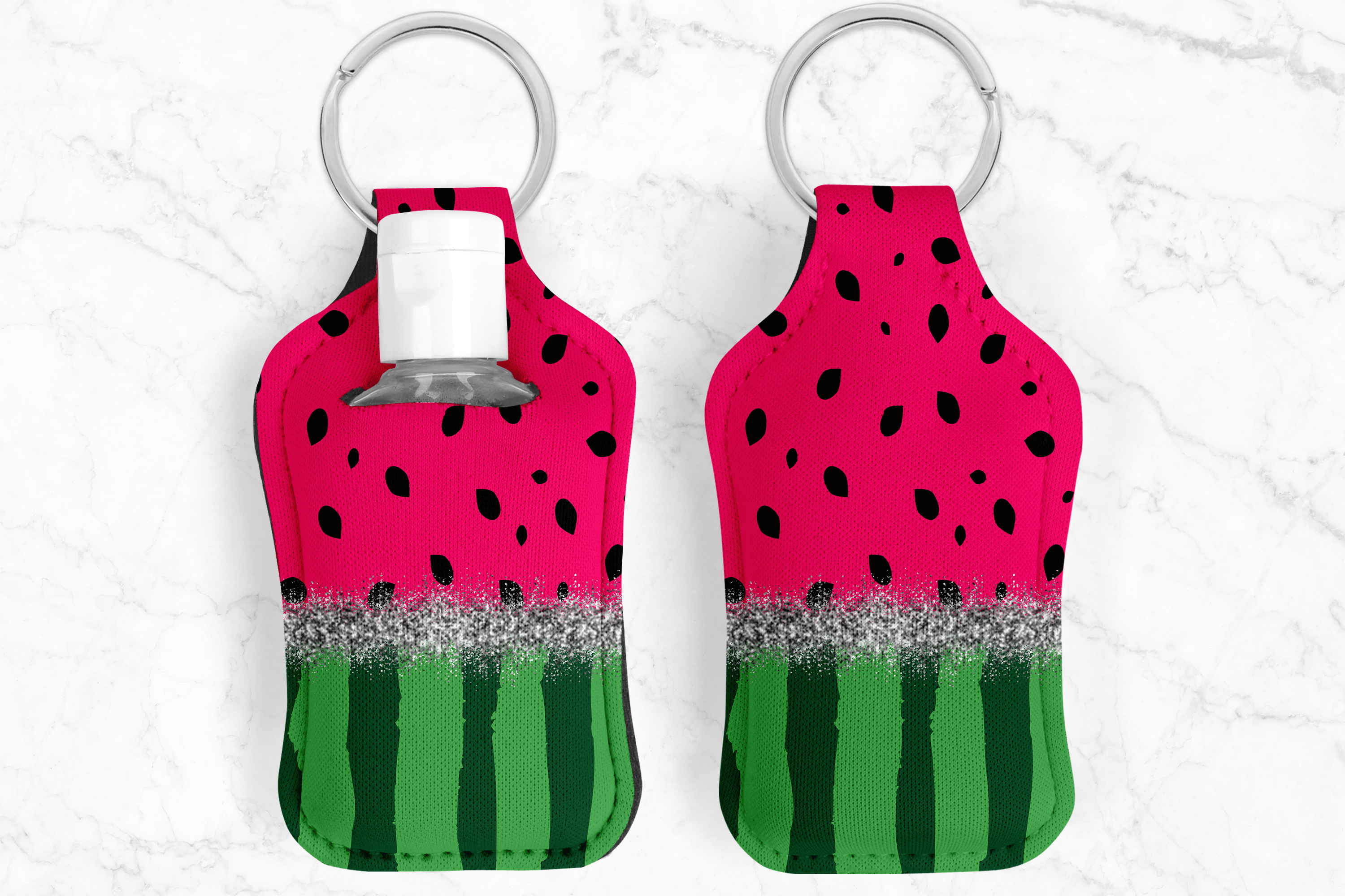 Watermelon Hand Sanitizer Keychain