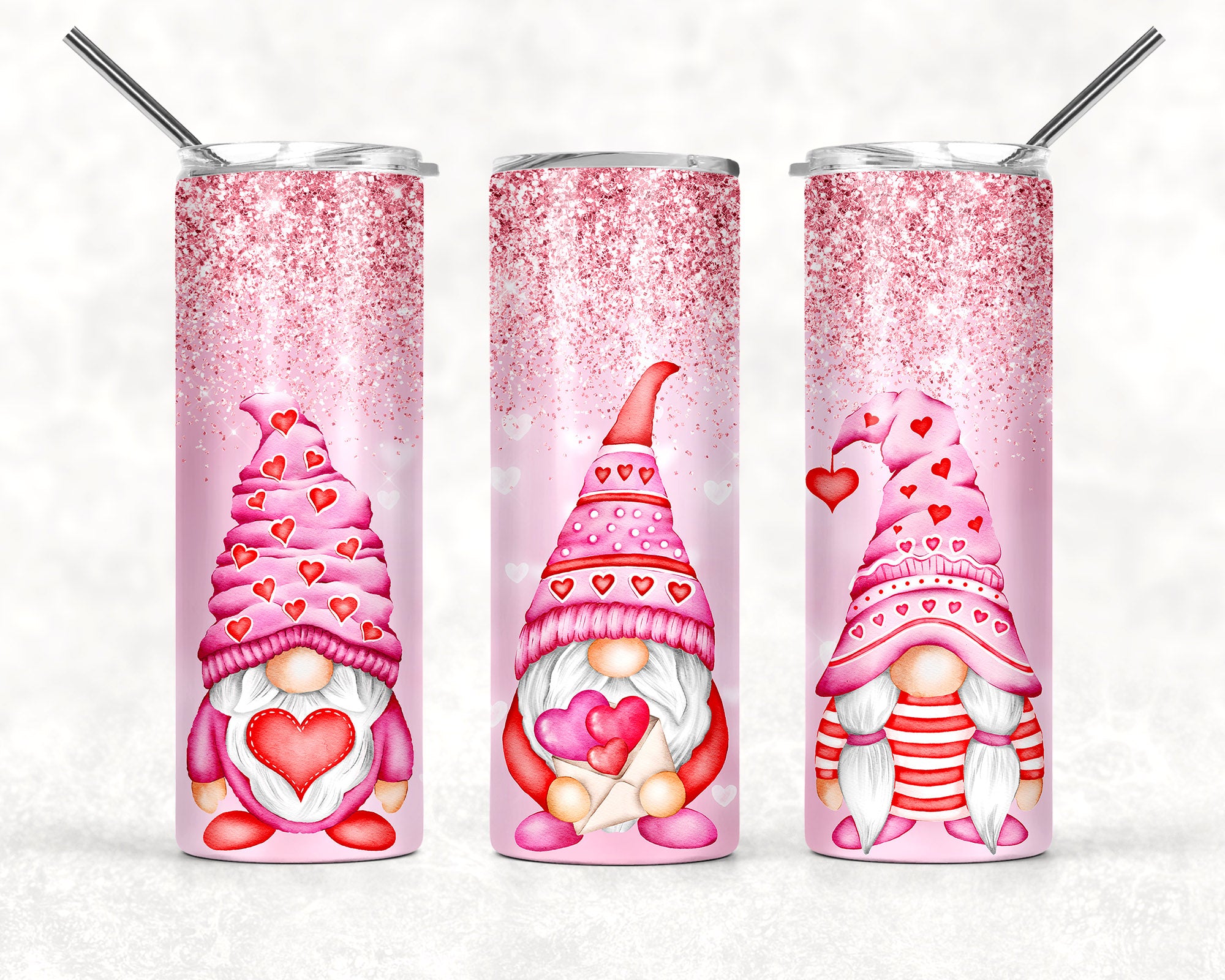 Pink Gnomes w/Hearts