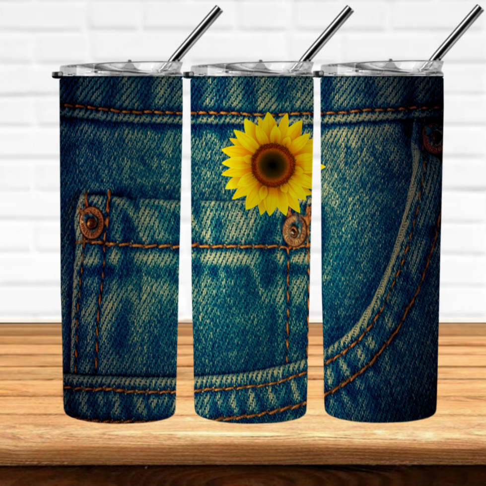 Denim with Sunflower