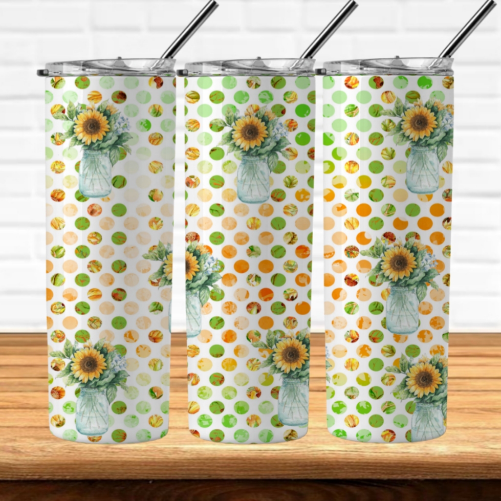 Sunflowers with dots